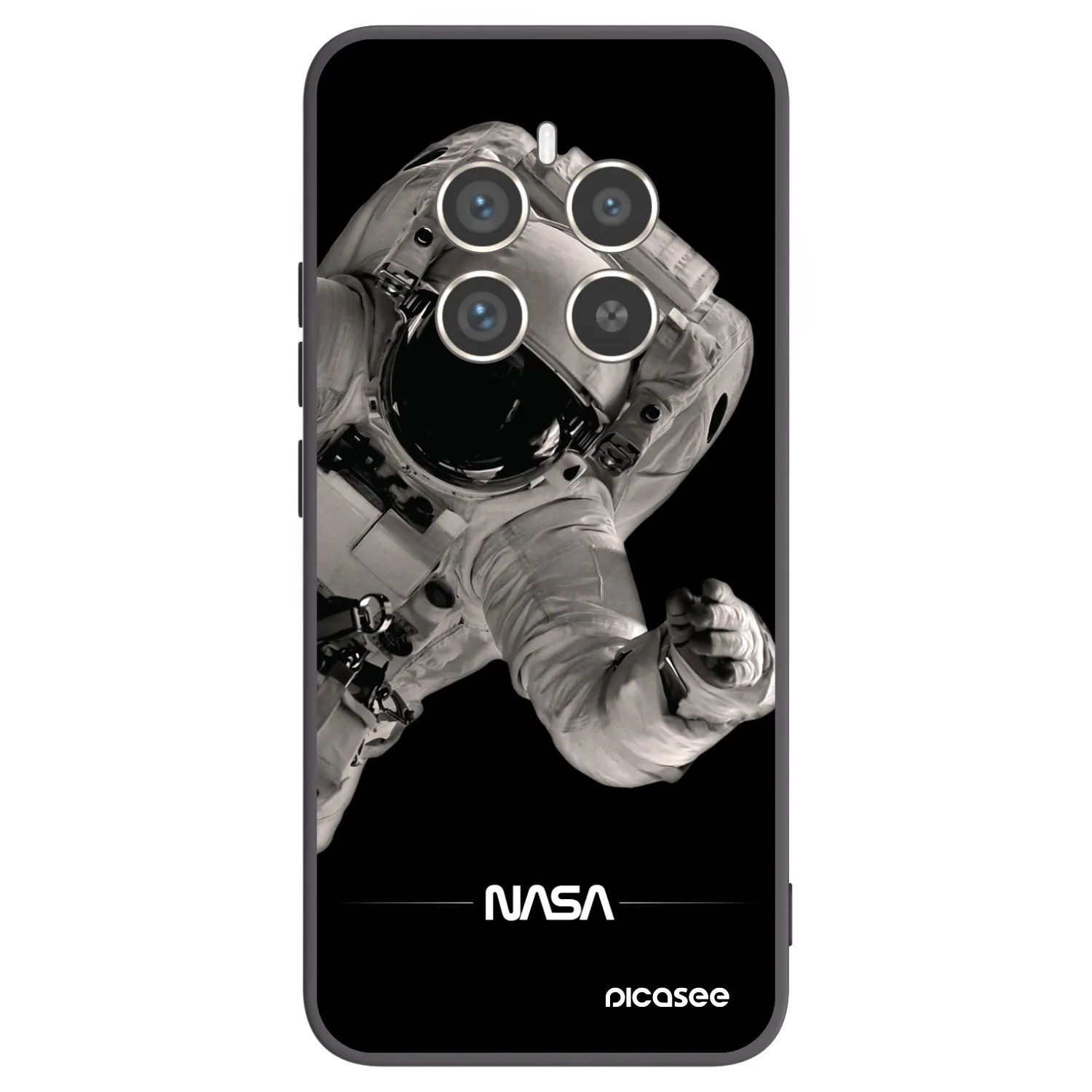Picasee Μαύρη θήκη σιλικόνης για Realme 12 Pro 5G - Astronaut Big