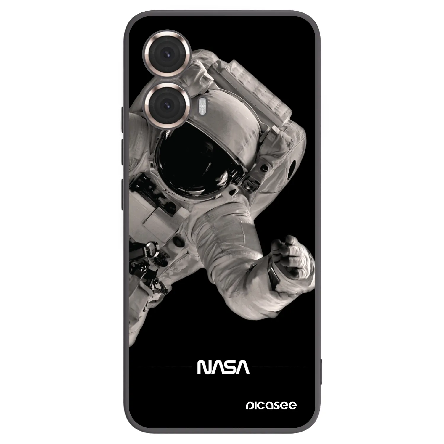 Picasee Μαύρη θήκη σιλικόνης για Motorola Moto G85 - Astronaut Big