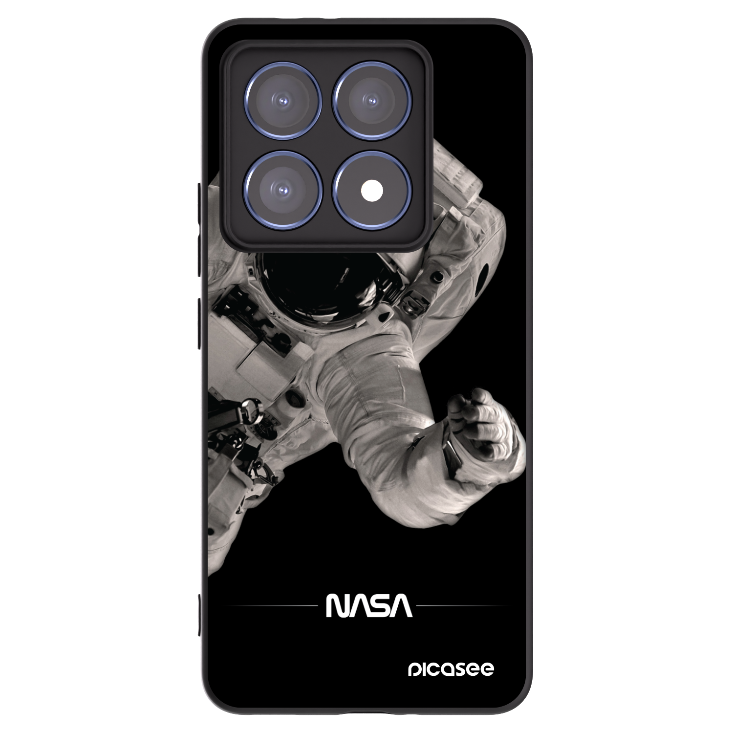 Picasee Μαύρη θήκη σιλικόνης για Xiaomi 14T Pro - Astronaut Big