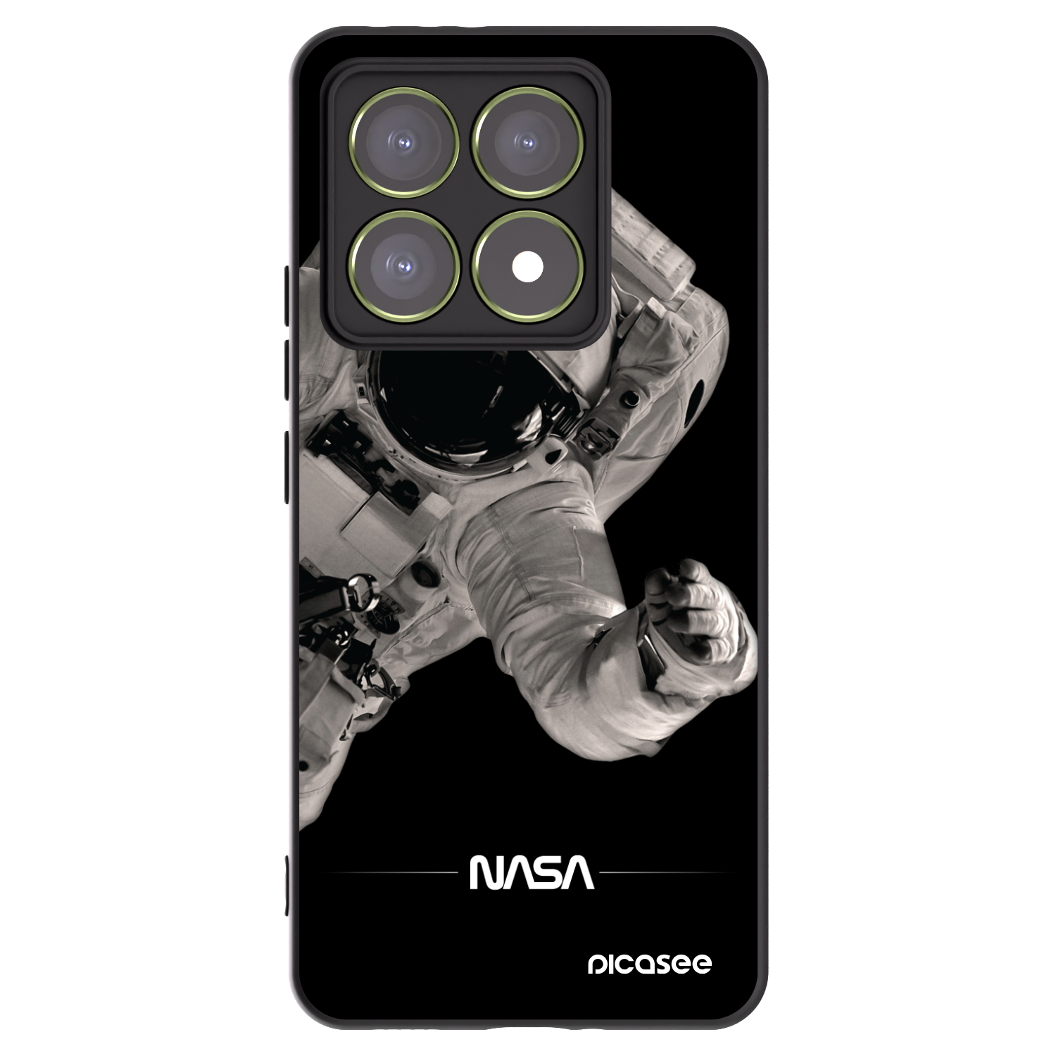 Picasee Μαύρη θήκη σιλικόνης για Xiaomi 14T - Astronaut Big