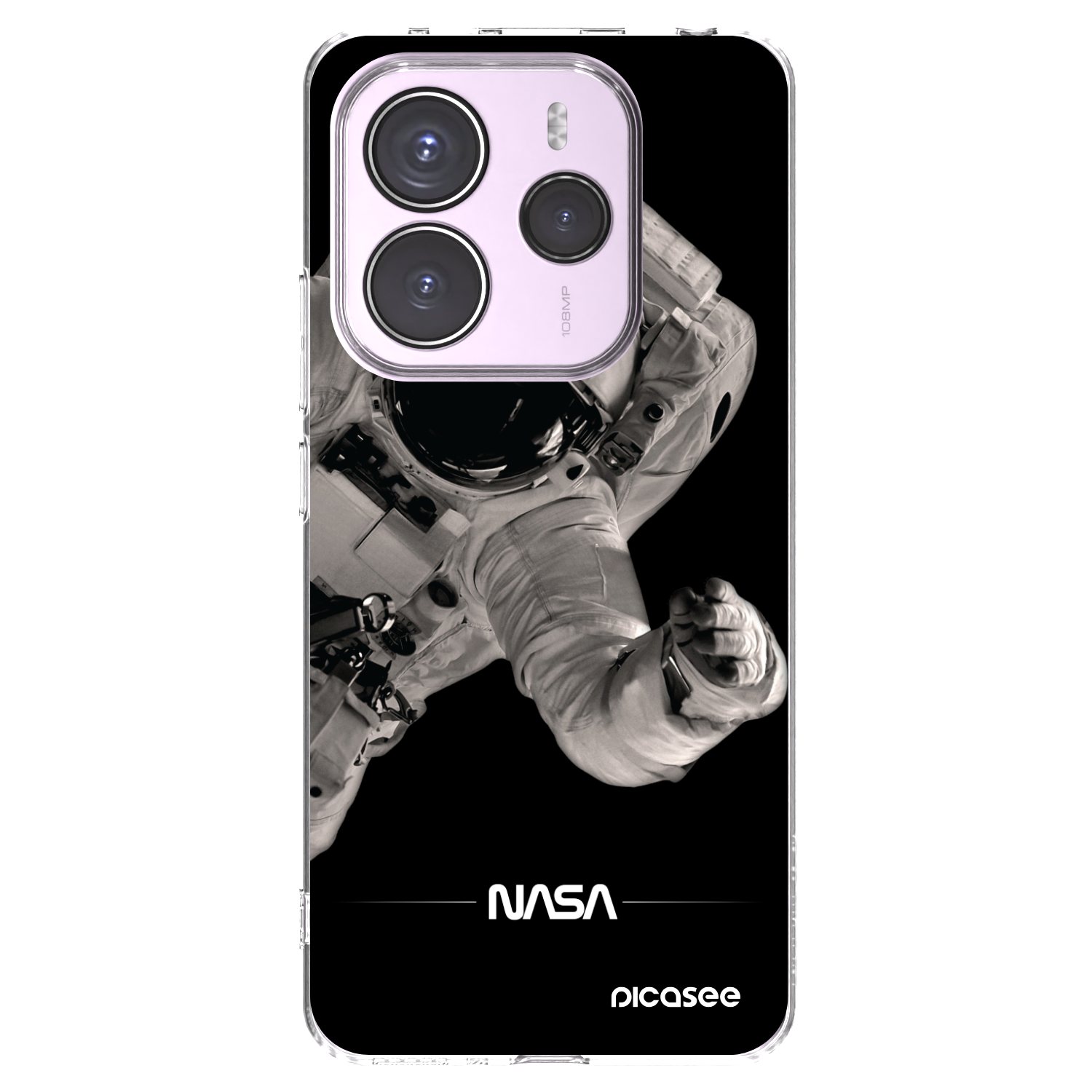 Picasee διαφανής θήκη σιλικόνης Xiaomi Redmi Note 14 5G - Astronaut Big
