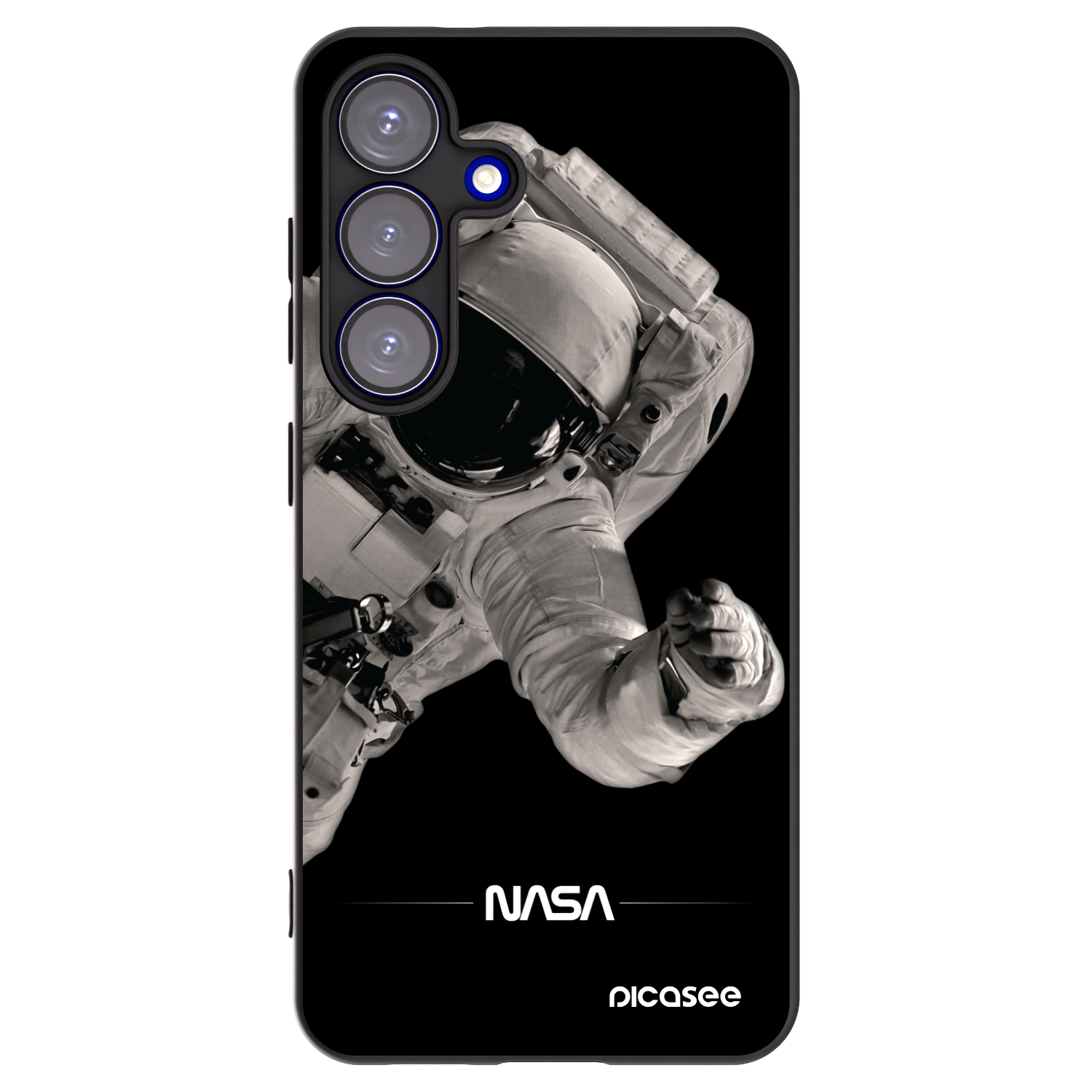 Picasee Μαύρη θήκη σιλικόνης για Samsung Galaxy S25 5G - Astronaut Big