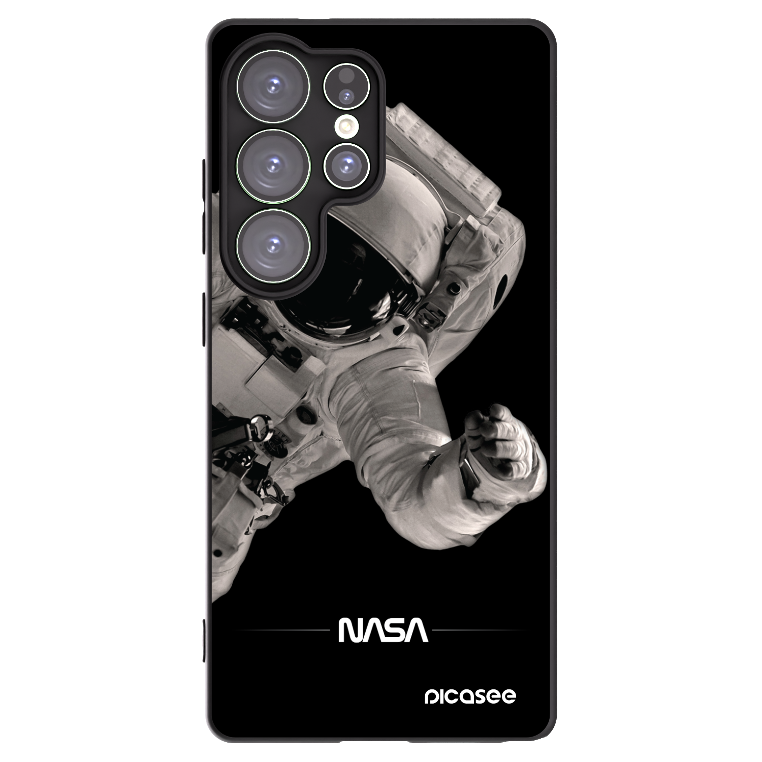 Picasee Μαύρη θήκη σιλικόνης για Samsung Galaxy S25 Ultra 5G - Astronaut Big
