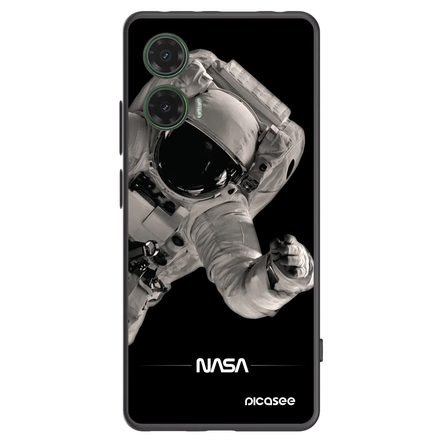 Picasee Μαύρη θήκη σιλικόνης για Motorola Moto G35 5G - Astronaut Big