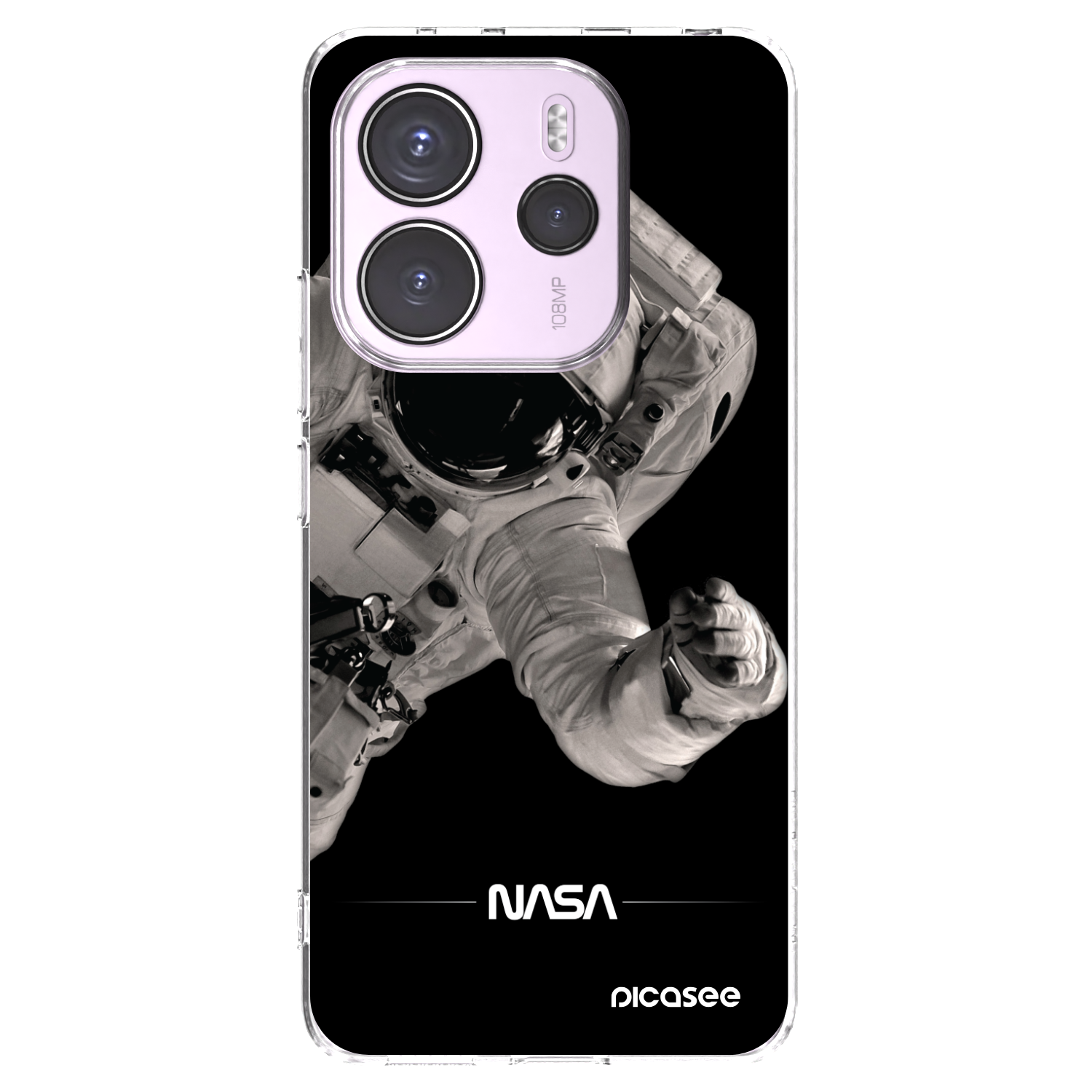 Picasee διαφανής θήκη σιλικόνης Xiaomi Redmi Note 14 4G - Astronaut Big