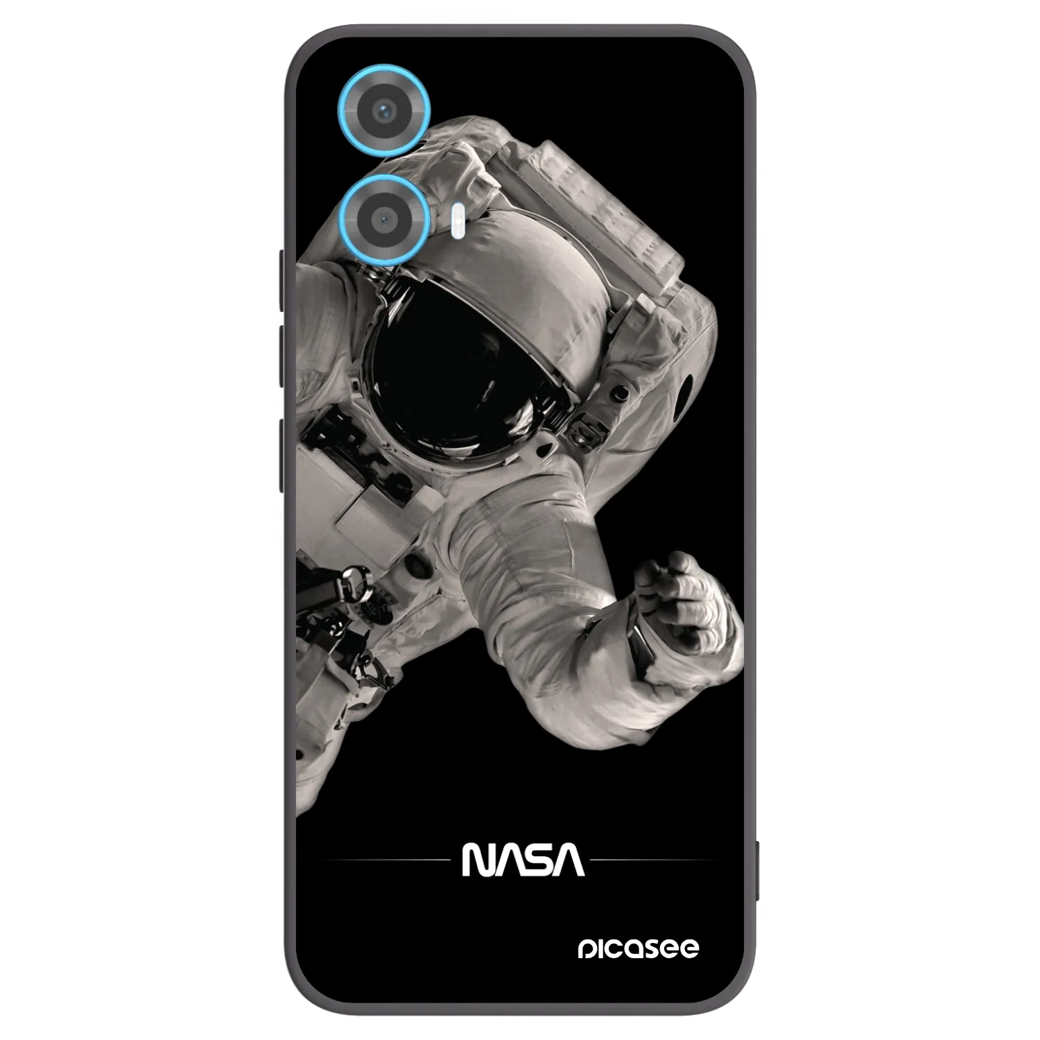 Picasee Μαύρη θήκη σιλικόνης για Motorola Moto G34 5G - Astronaut Big
