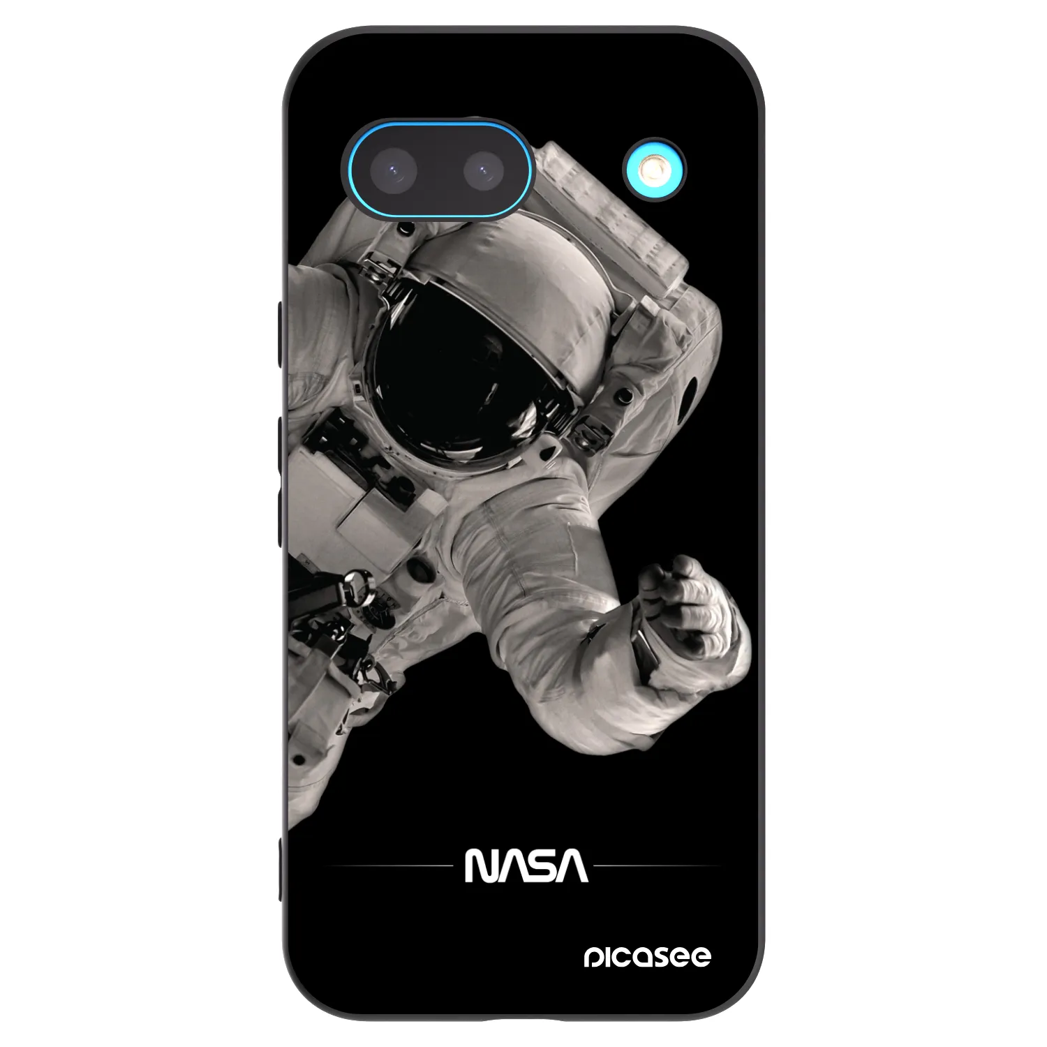 Picasee Μαύρη θήκη σιλικόνης για Google Pixel 8a - Astronaut Big