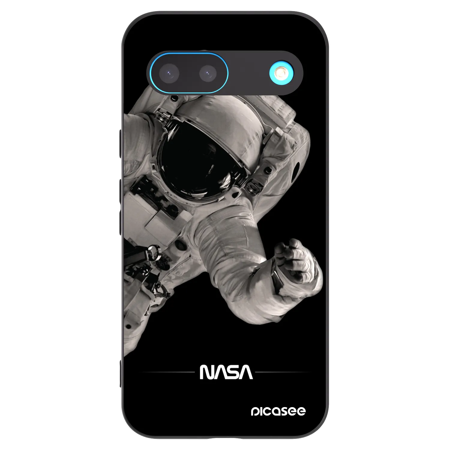 Picasee Μαύρη θήκη σιλικόνης για Google Pixel 8 - Astronaut Big