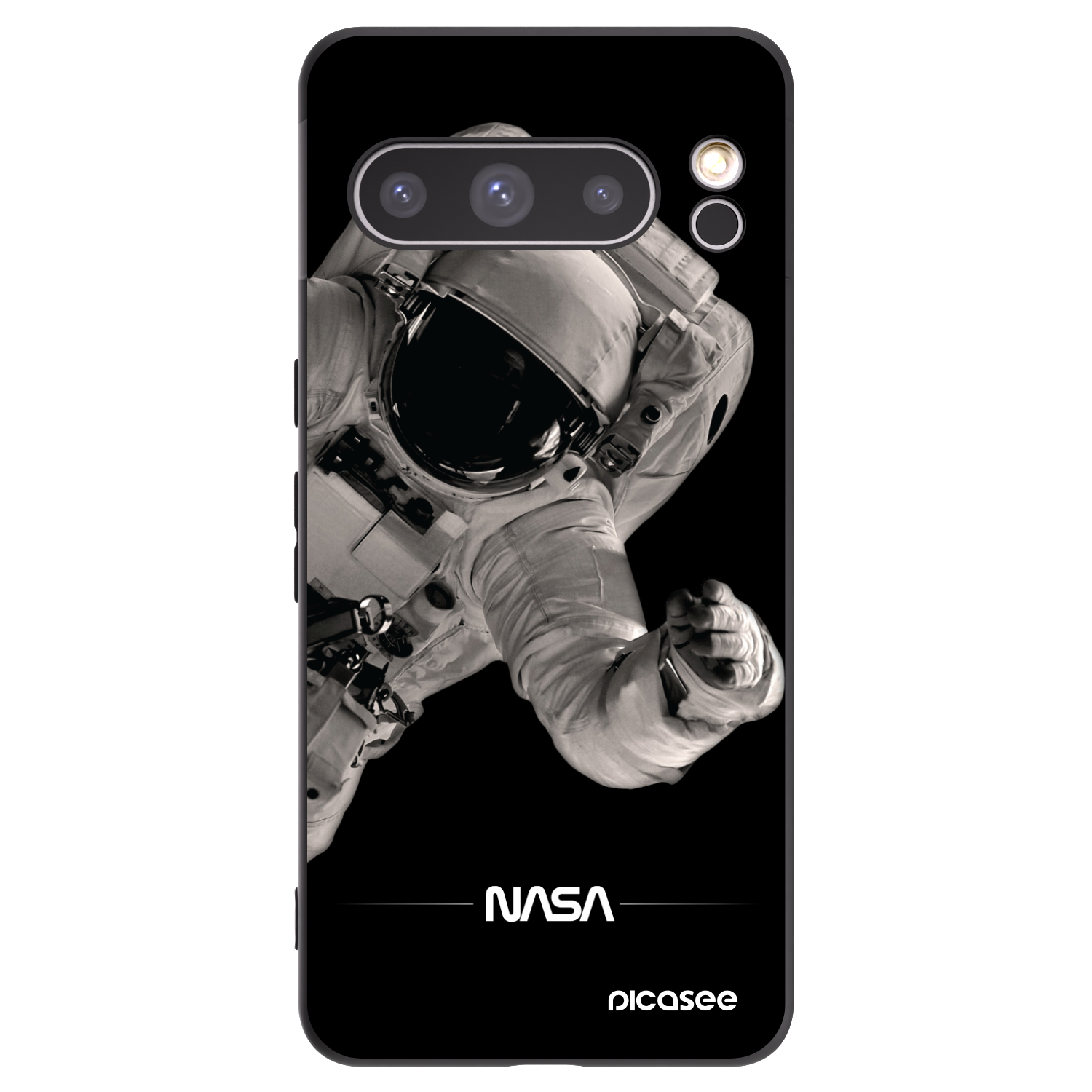 Picasee Μαύρη θήκη σιλικόνης για Google Pixel 8 Pro - Astronaut Big