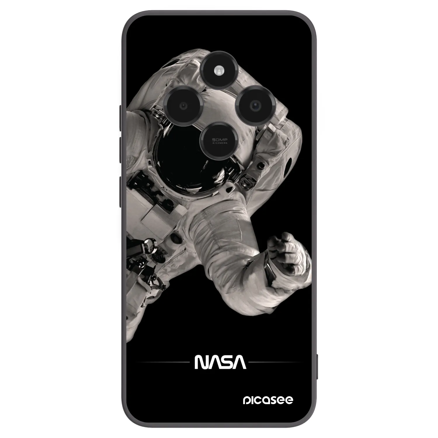 Picasee Μαύρη θήκη σιλικόνης για Xiaomi Poco C75 - Astronaut Big