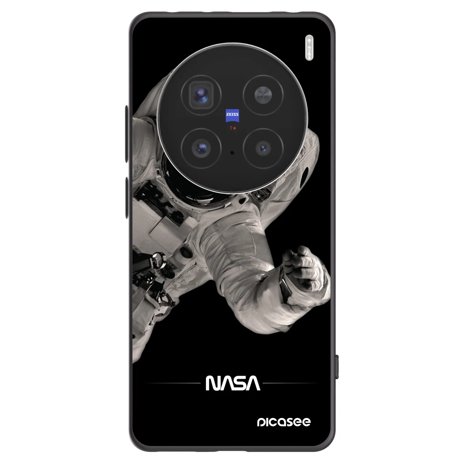 Picasee Μαύρη θήκη σιλικόνης για Vivo X200 Pro - Astronaut Big
