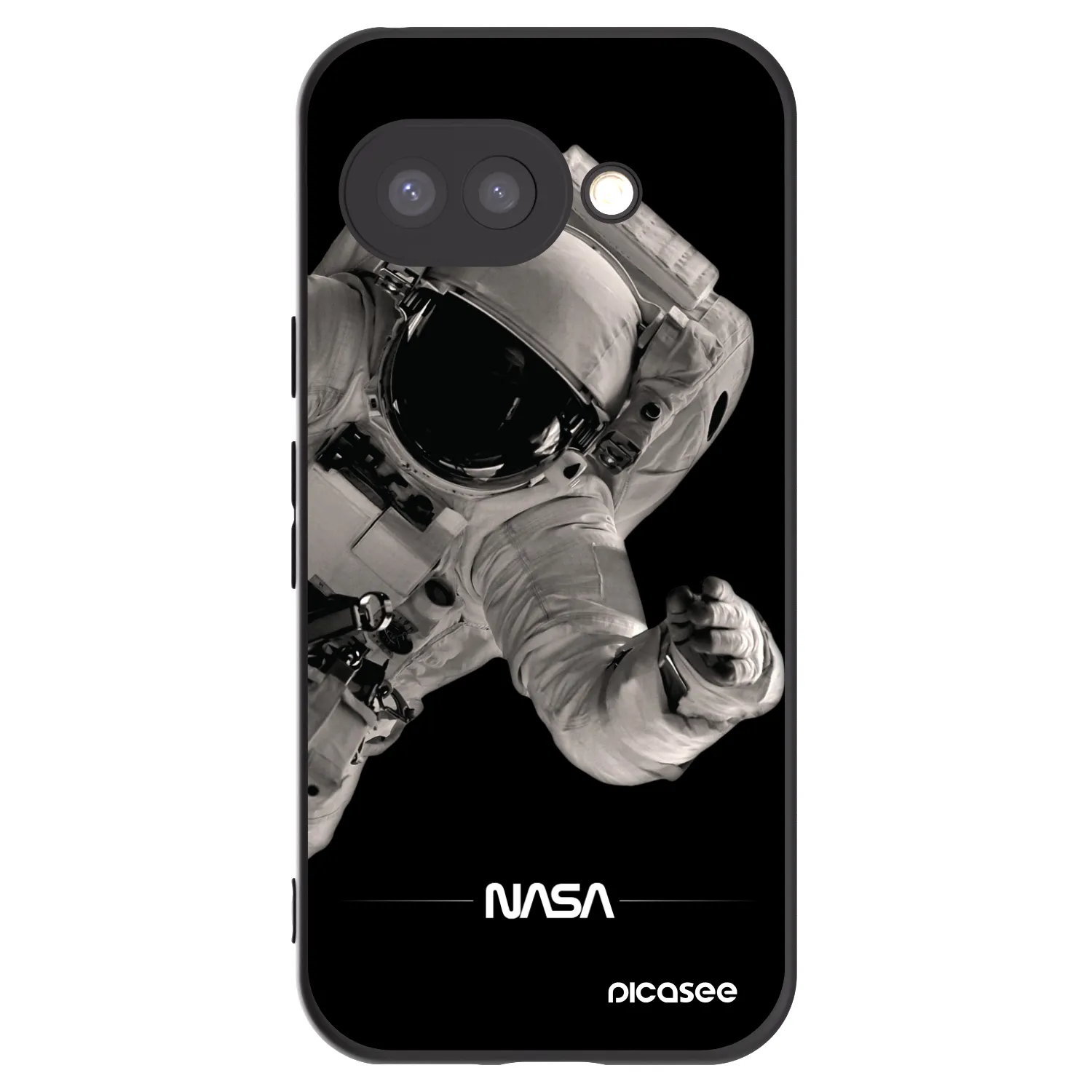 Picasee Μαύρη θήκη σιλικόνης για Google Pixel 9a - Astronaut Big