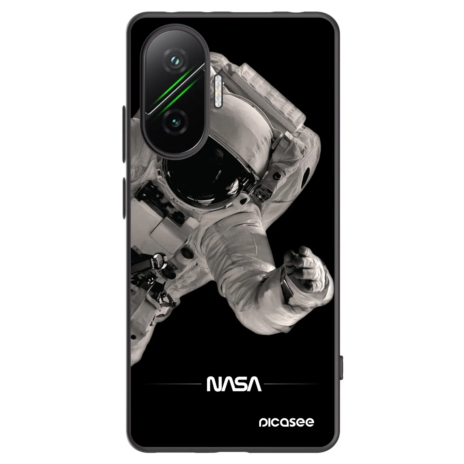Picasee Μαύρη θήκη σιλικόνης για Xiaomi Poco F7 Pro 5G - Astronaut Big
