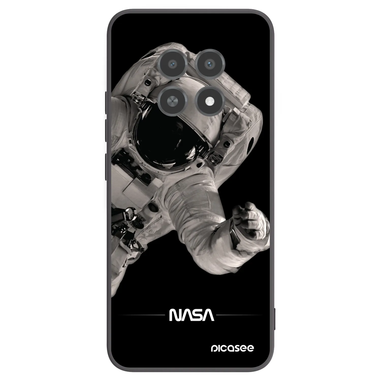 Picasee Μαύρη θήκη σιλικόνης για Realme 12X - Astronaut Big