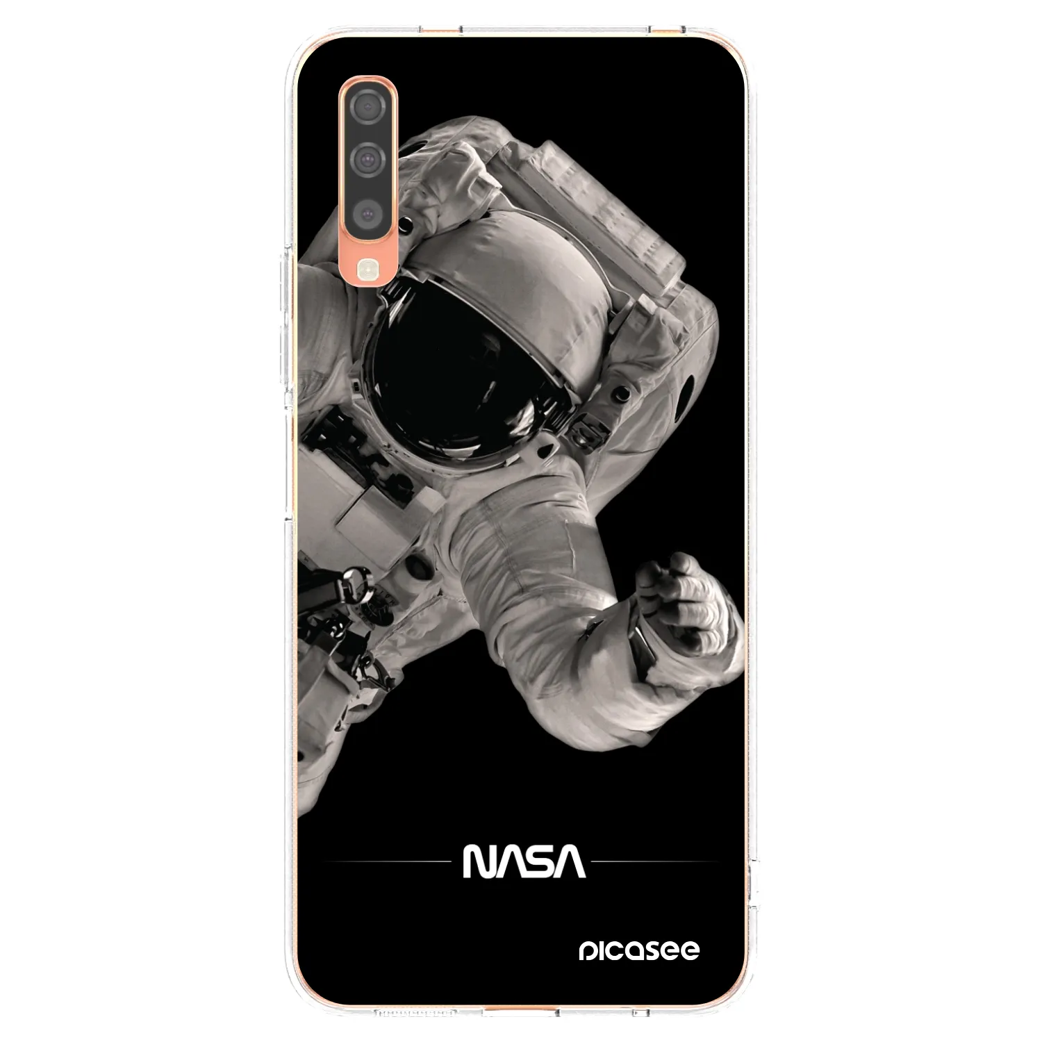 Picasee διαφανής θήκη σιλικόνης Samsung Galaxy A70 A705F - Astronaut Big