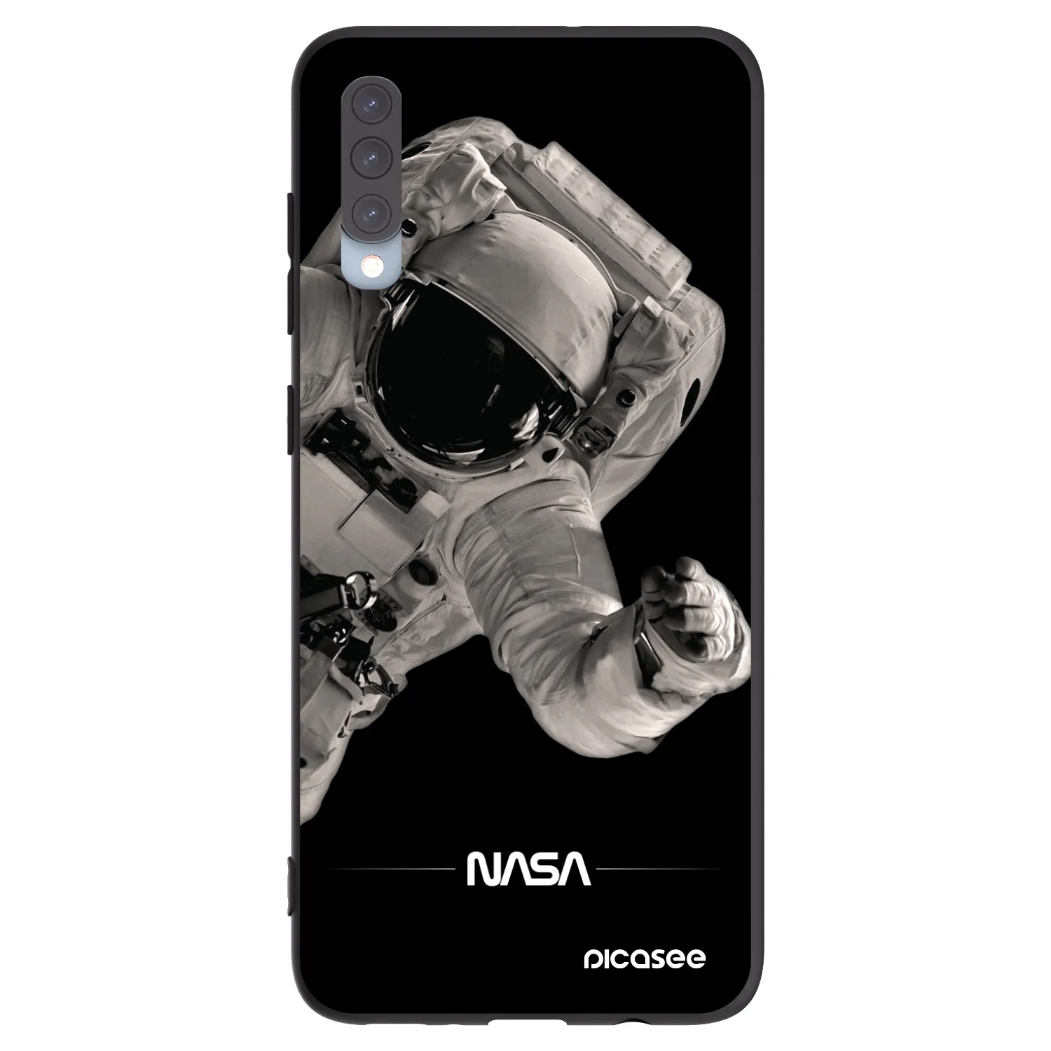 Picasee Μαύρη θήκη σιλικόνης για Samsung Galaxy A70 A705F - Astronaut Big