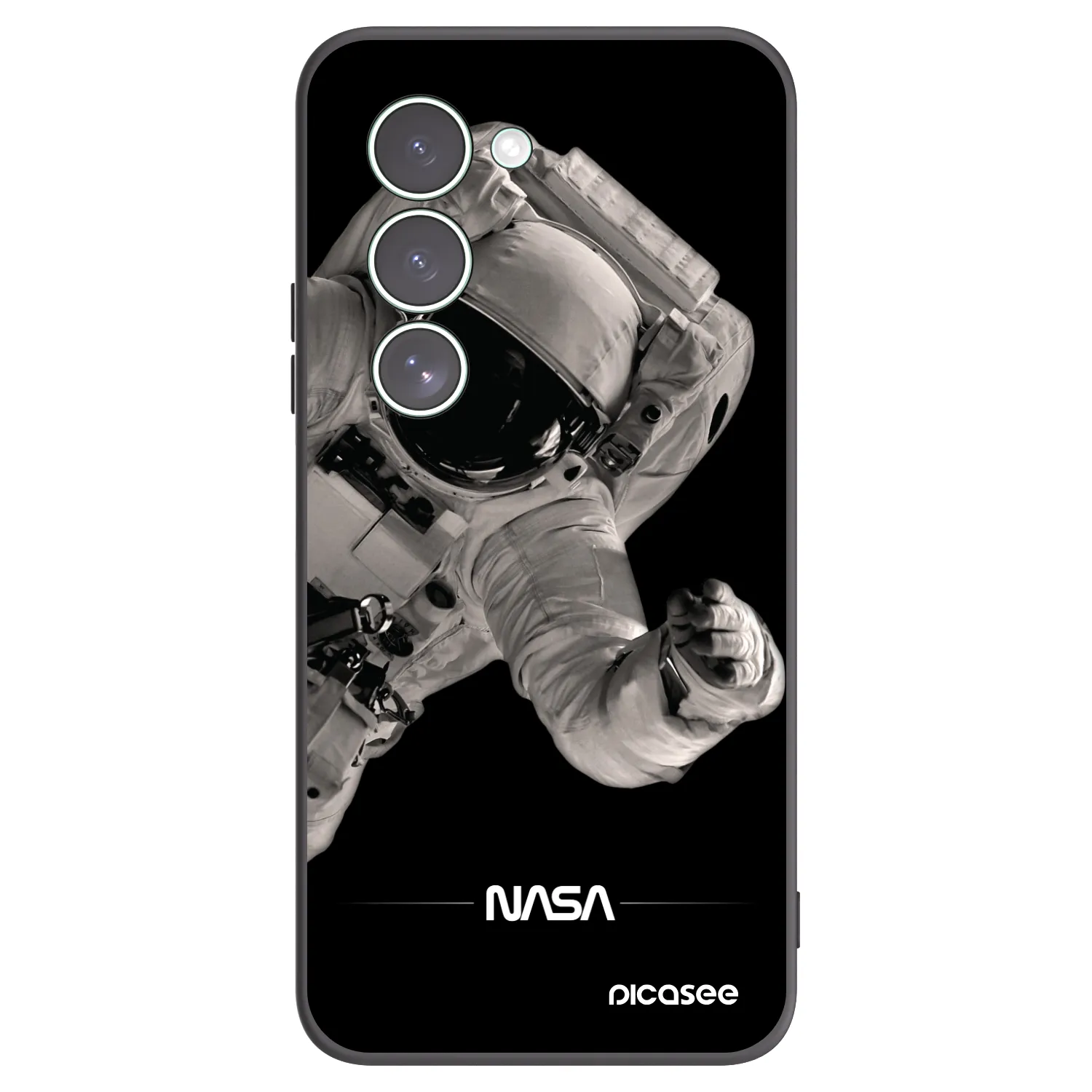 Picasee Μαύρη θήκη σιλικόνης για Xiaomi Redmi 15 5G - Astronaut Big