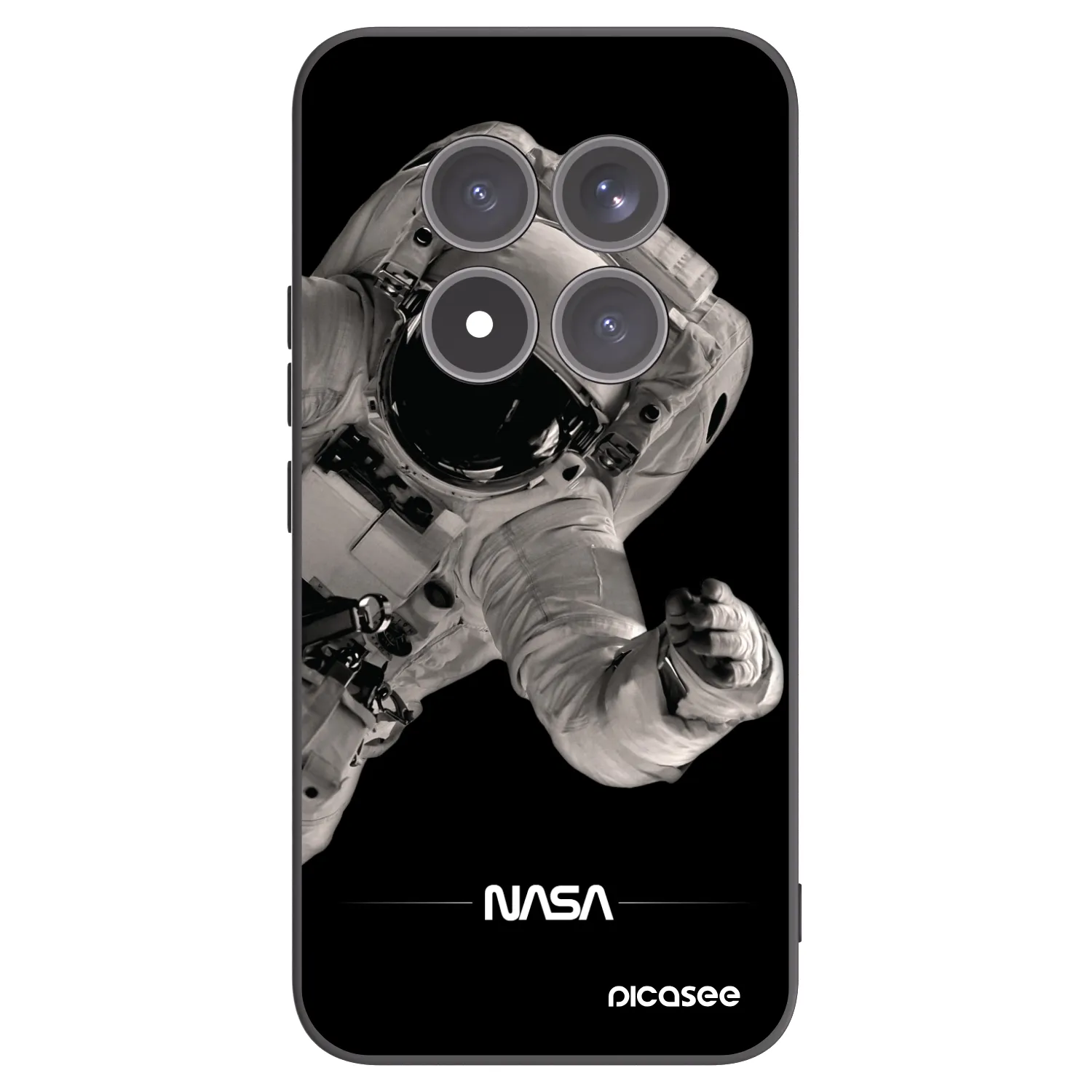 Picasee Μαύρη θήκη σιλικόνης για Xiaomi Redmi Note 15 Pro+ - Astronaut Big