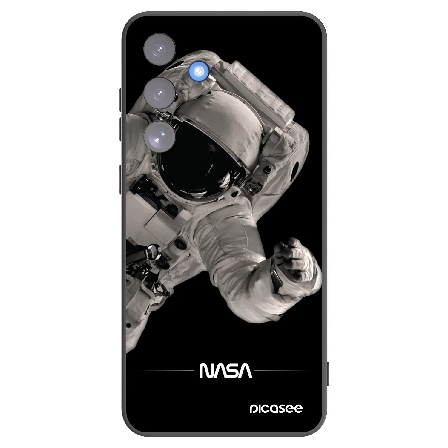Picasee Μαύρη θήκη σιλικόνης για Samsung Galaxy S25 FE 5G - Astronaut Big