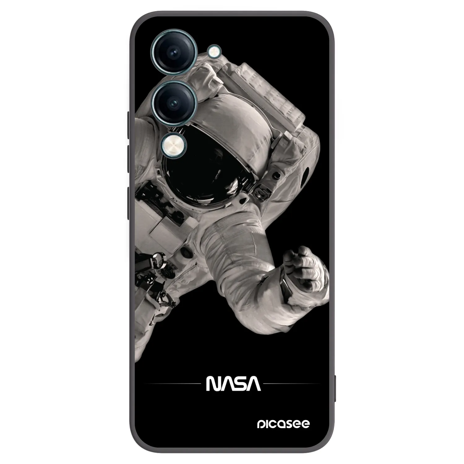 Picasee Μαύρη θήκη σιλικόνης για Vivo Y29s 5G - Astronaut Big
