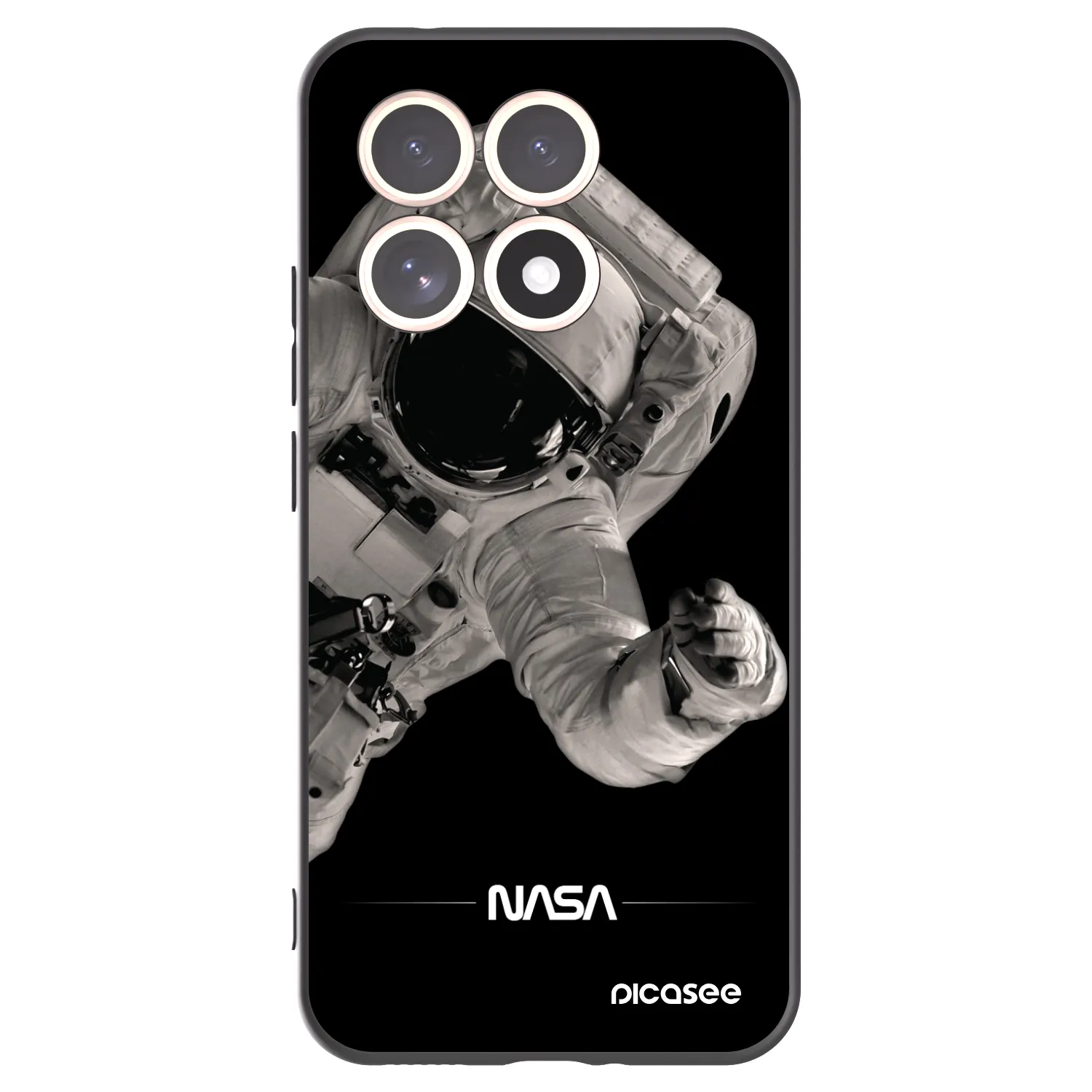 Picasee Μαύρη θήκη σιλικόνης για Xiaomi 15T - Astronaut Big