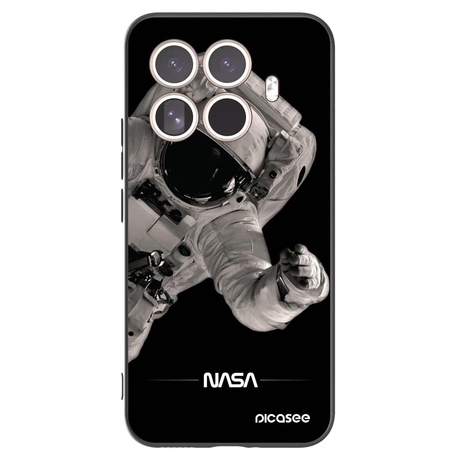 Picasee Μαύρη θήκη σιλικόνης για Xiaomi 15T Pro - Astronaut Big