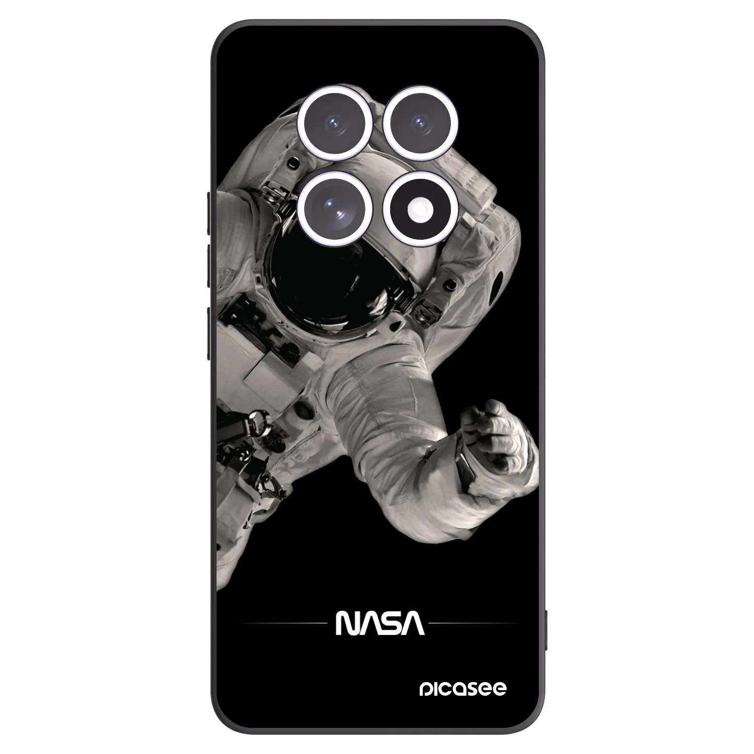 Picasee Μαύρη θήκη σιλικόνης για Xiaomi Redmi Note 15 - Astronaut Big