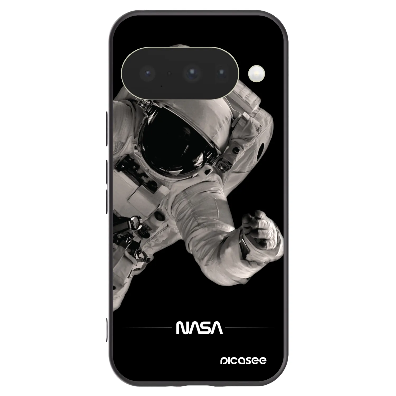Picasee Μαύρη θήκη σιλικόνης για Google Pixel 10 - Astronaut Big