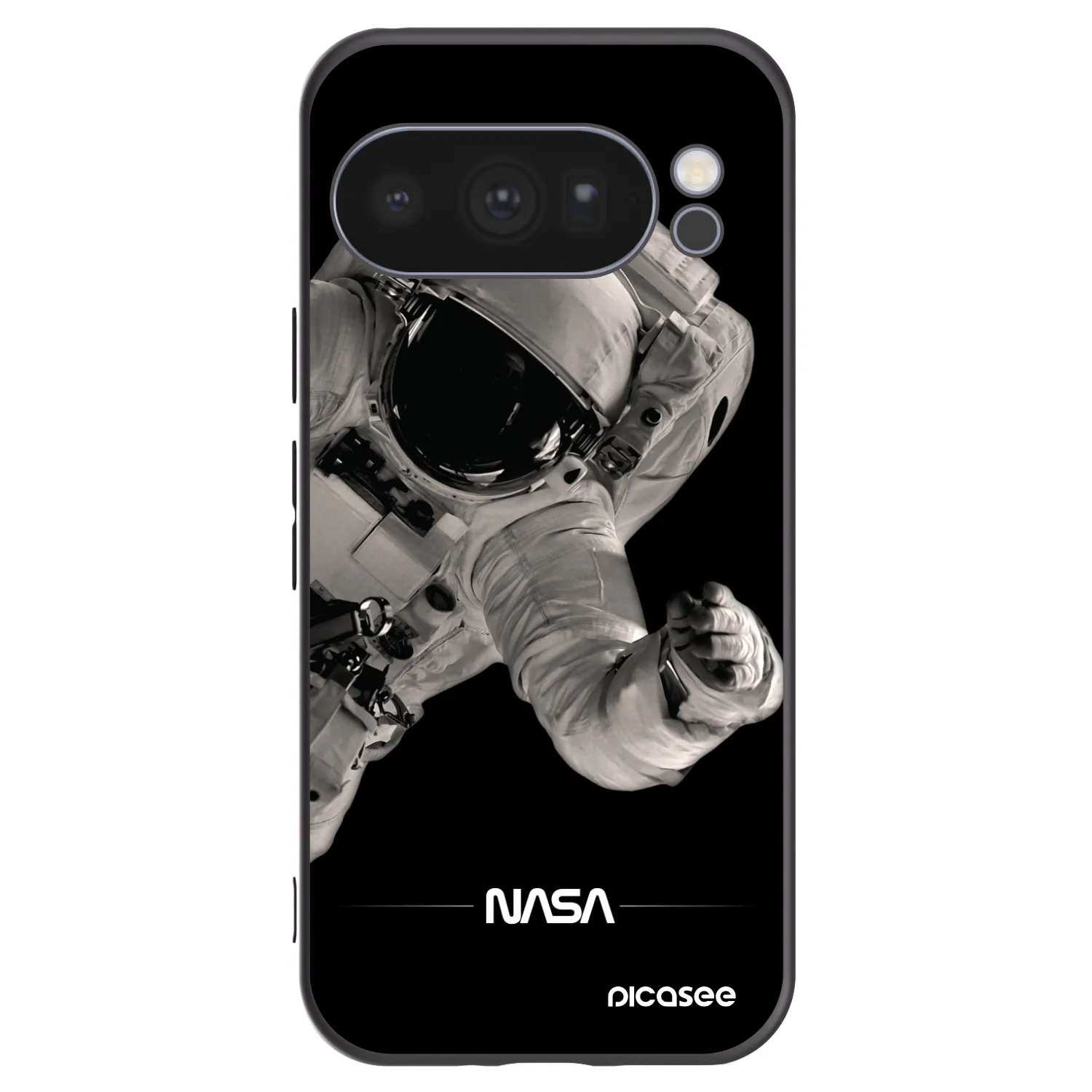 Picasee Μαύρη θήκη σιλικόνης για Google Pixel 10 Pro - Astronaut Big