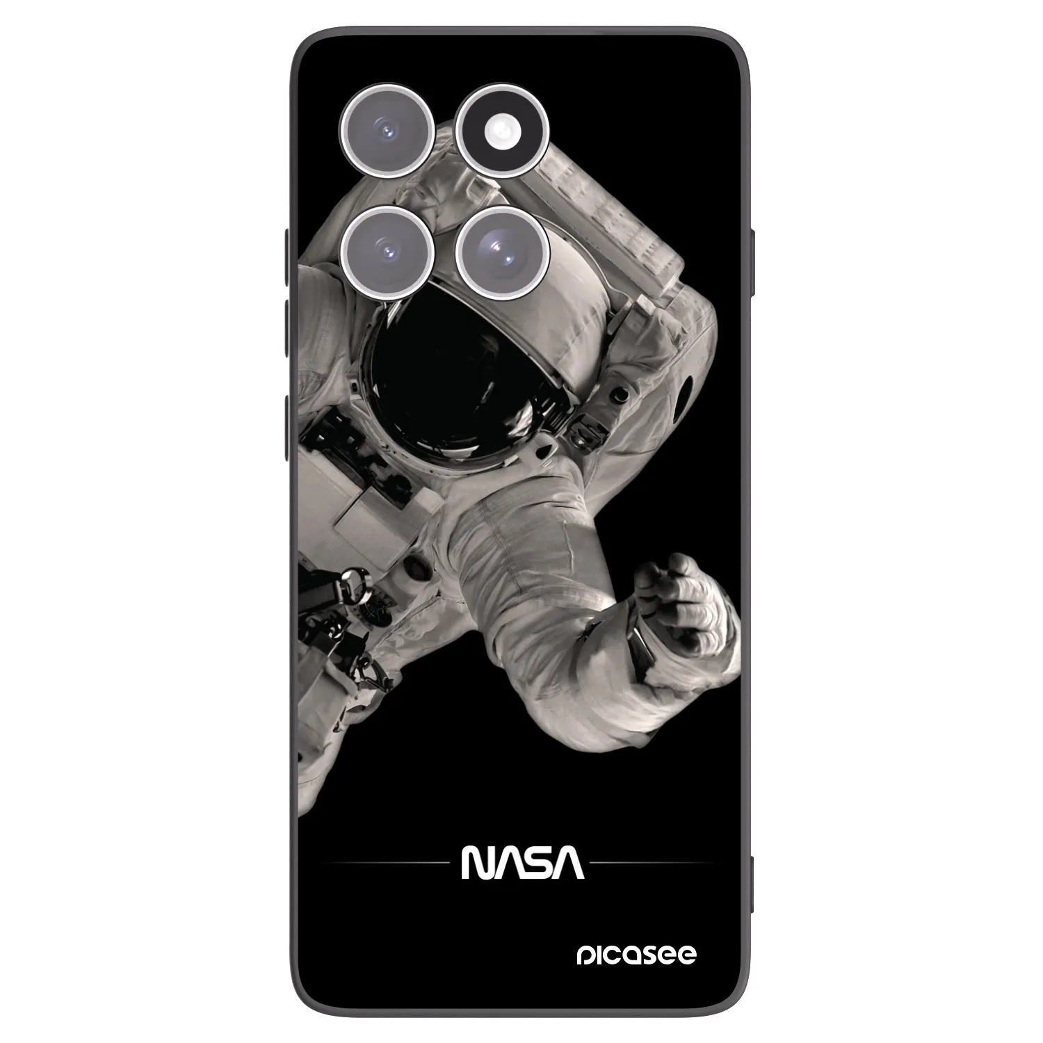 Picasee Μαύρη θήκη σιλικόνης για Motorola Edge 60 Fusion - Astronaut Big