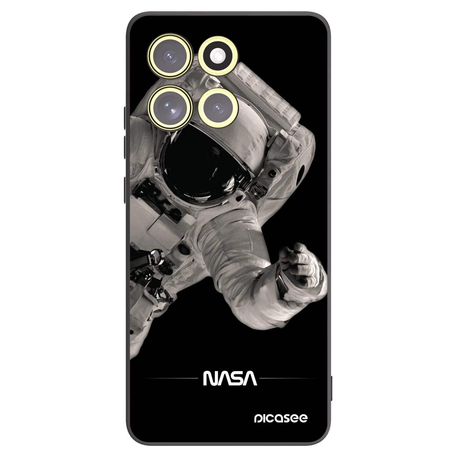 Picasee Μαύρη θήκη σιλικόνης για Motorola Moto G86 Power 5G - Astronaut Big