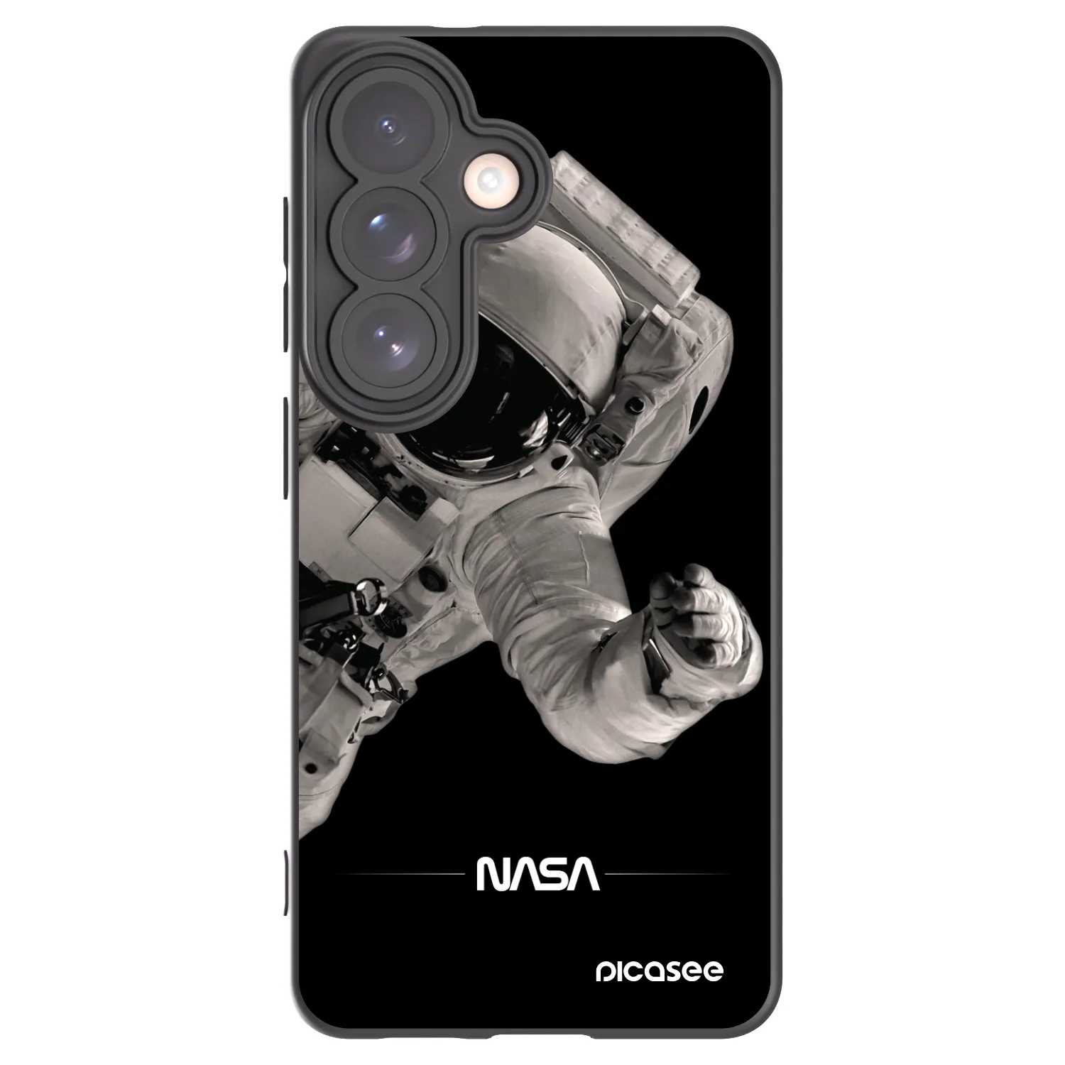 Picasee Μαύρη θήκη σιλικόνης για Samsung Galaxy S26 - Astronaut Big