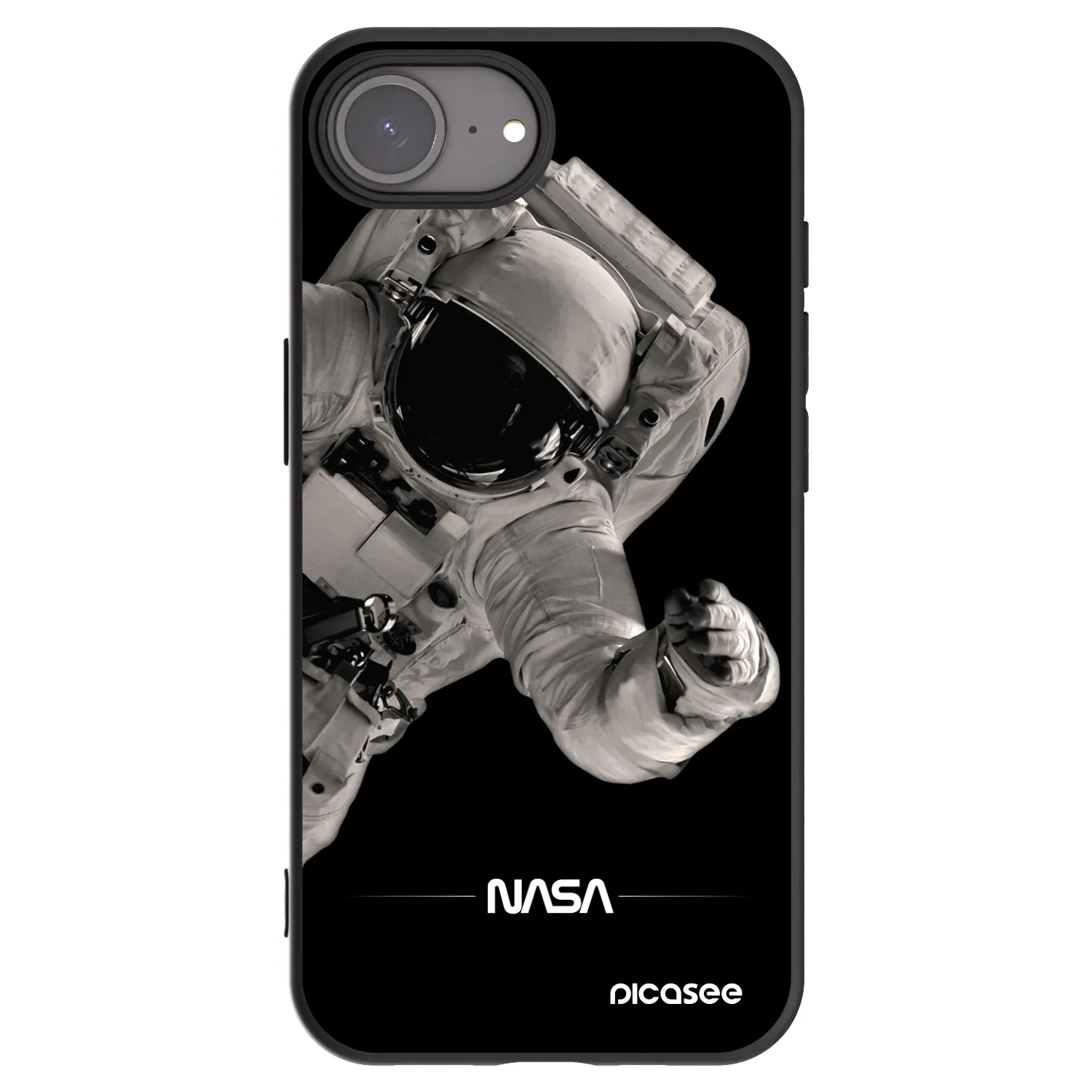 Picasee Μαύρη θήκη σιλικόνης για Apple iPhone 17e - Astronaut Big
