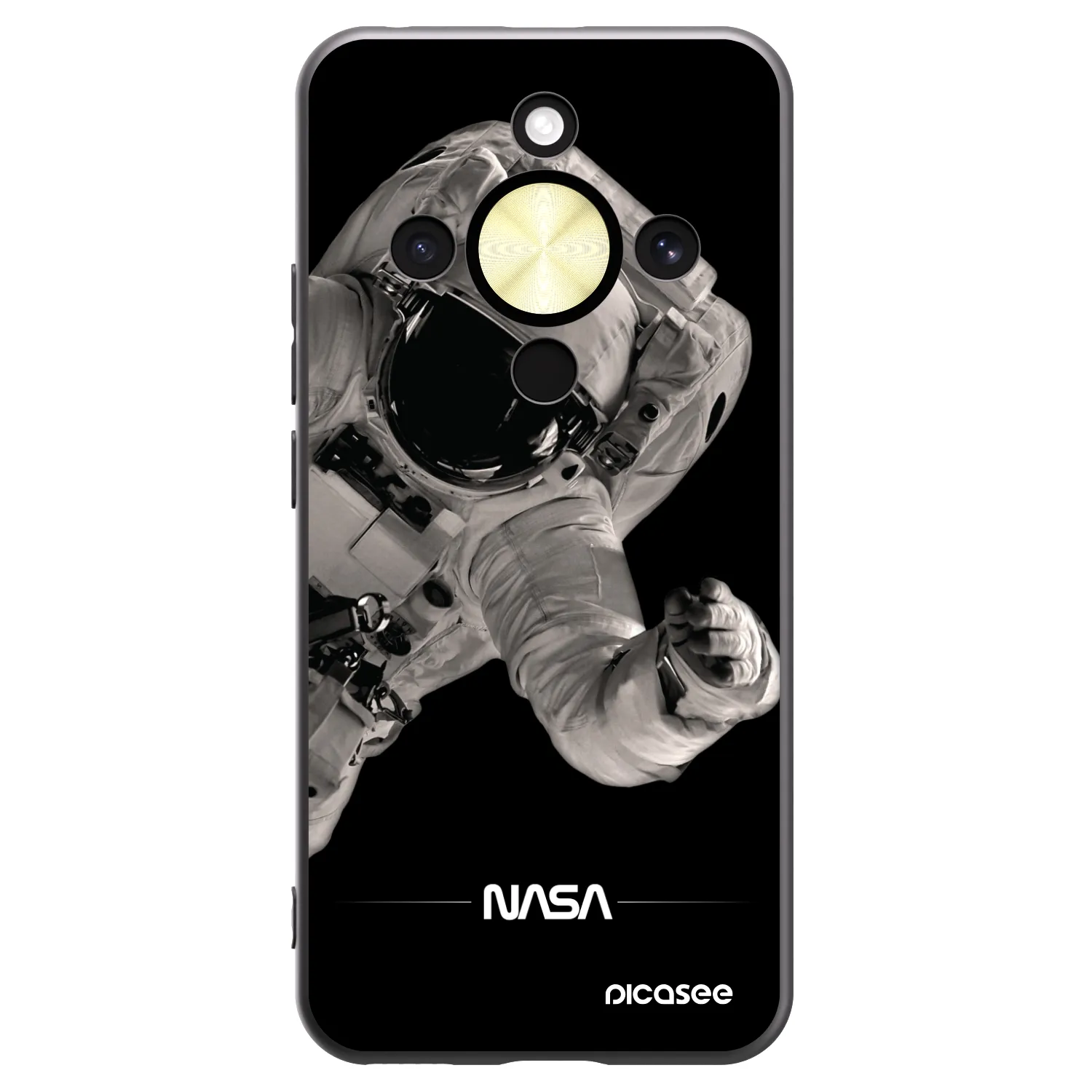 Picasee Μαύρη θήκη σιλικόνης για Honor Magic8 Lite 5G - Astronaut Big