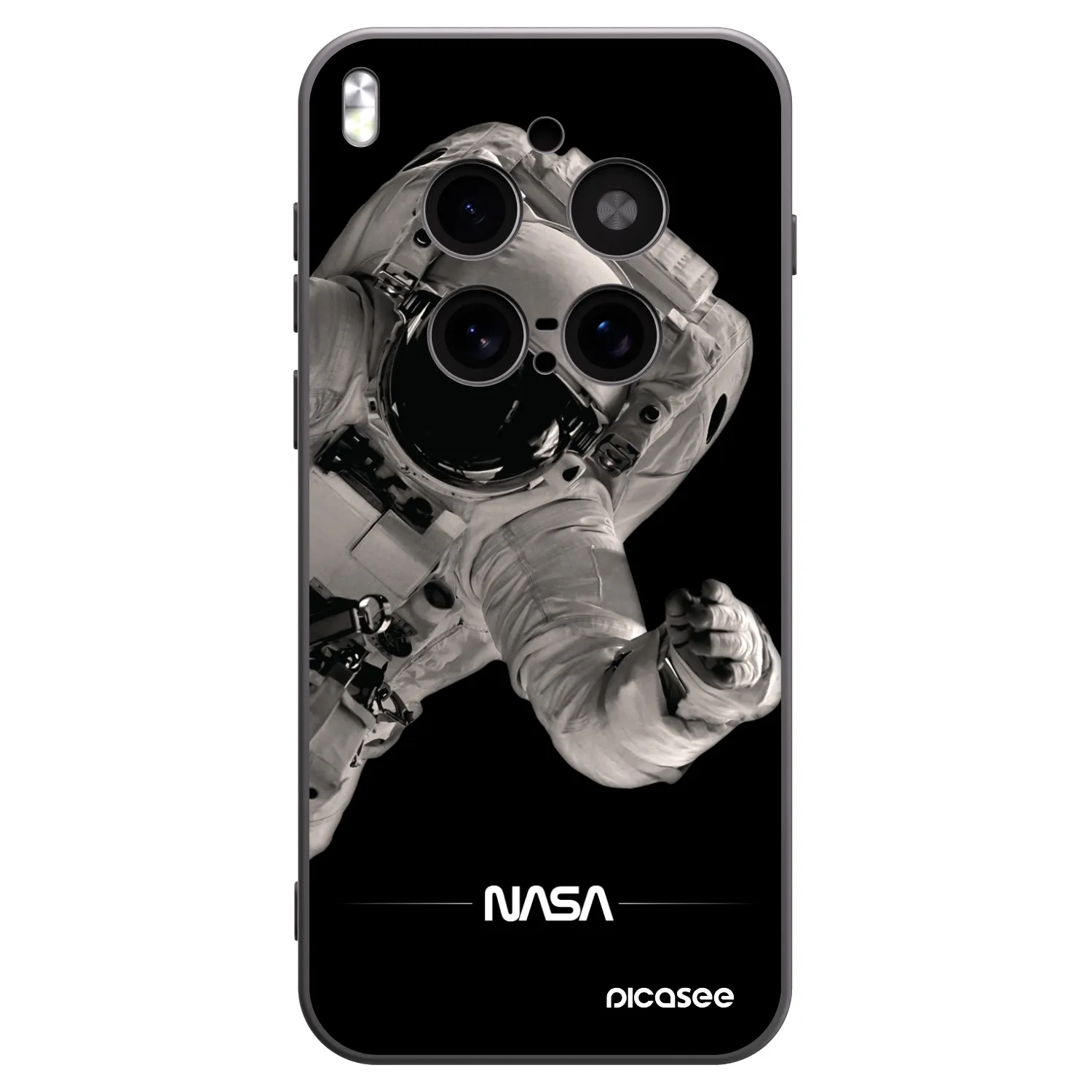 Picasee Μαύρη θήκη σιλικόνης για Vivo X300 Pro - Astronaut Big