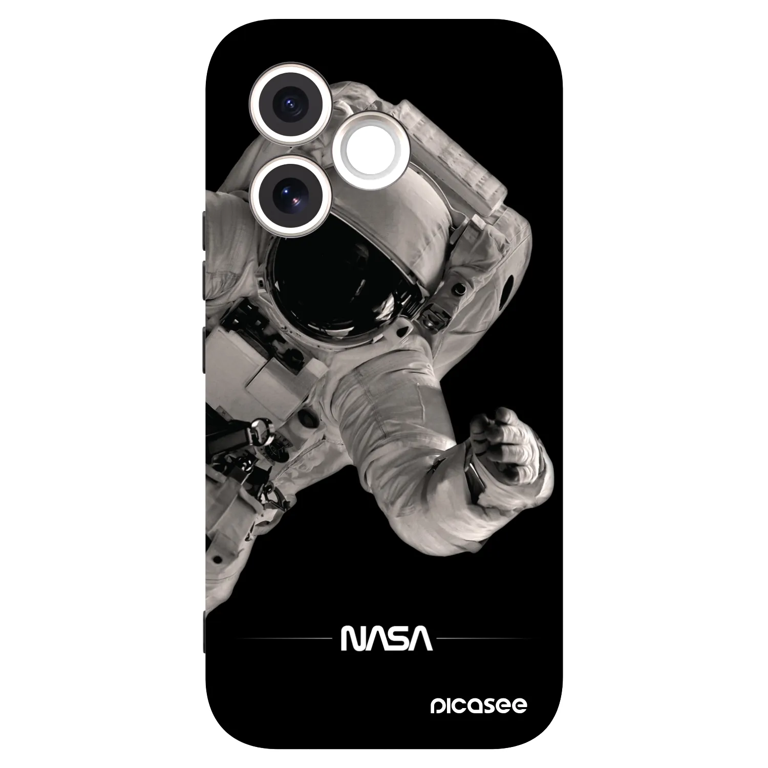 Picasee Μαύρη θήκη σιλικόνης για Honor 600 Lite - Astronaut Big
