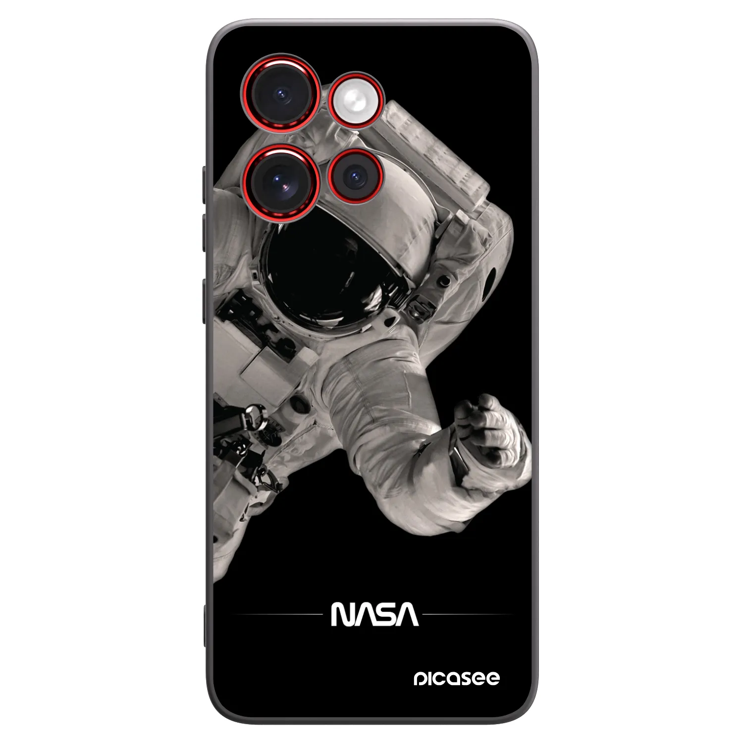 Picasee Μαύρη θήκη σιλικόνης για Motorola Edge 60 Neo 5G - Astronaut Big