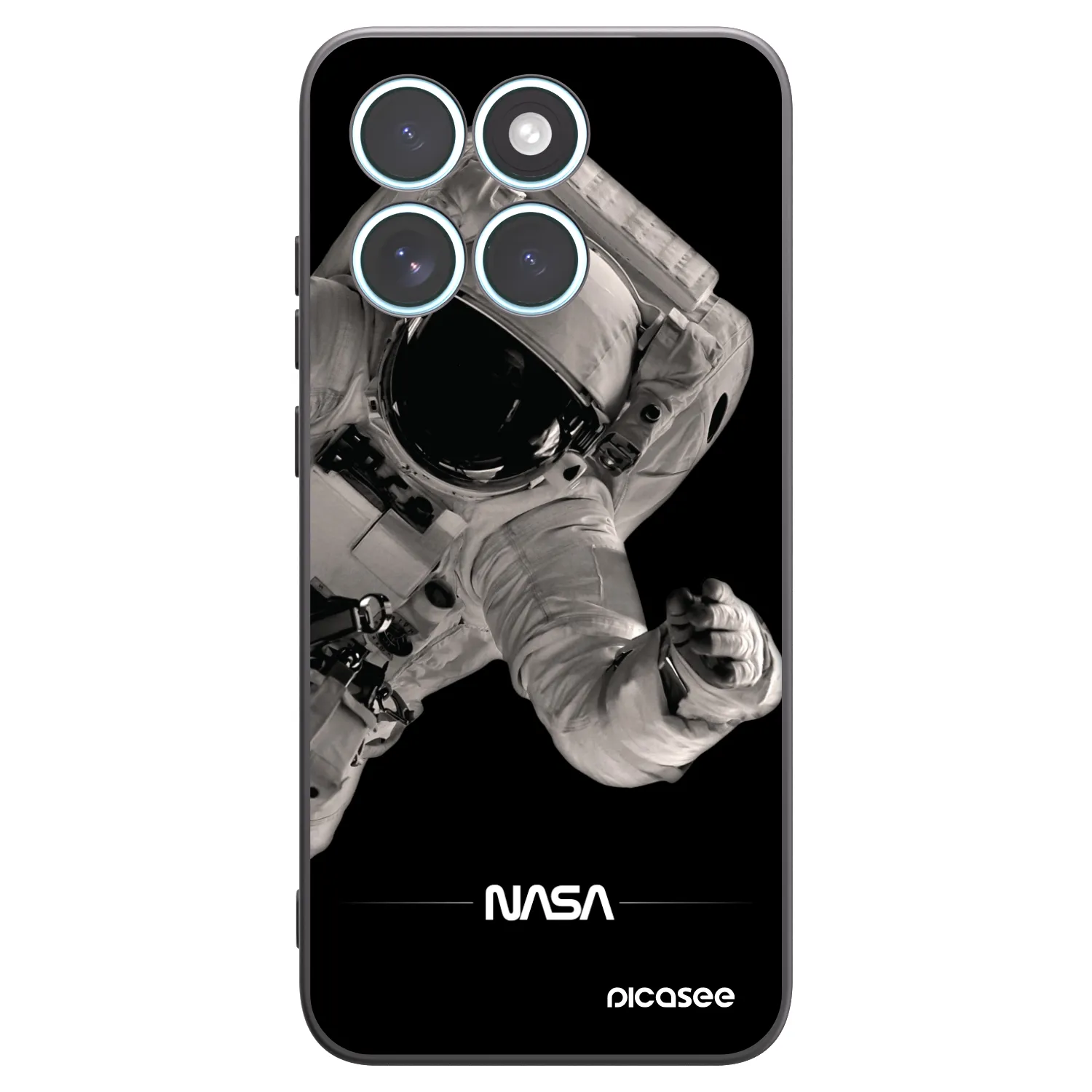 Picasee Μαύρη θήκη σιλικόνης για Motorola Edge 70 Fusion - Astronaut Big