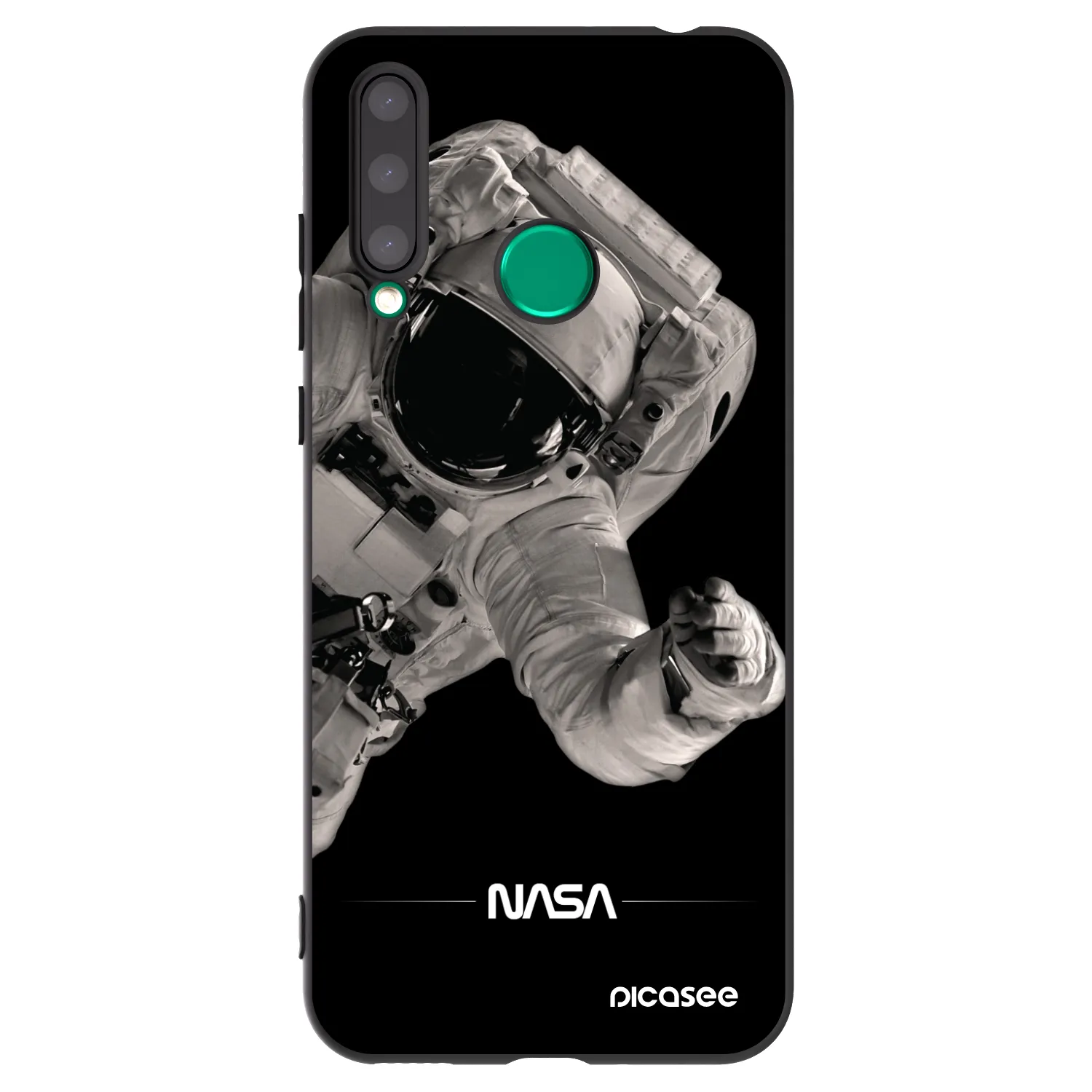 Picasee Μαύρη θήκη σιλικόνης για Honor 20 Lite - Astronaut Big
