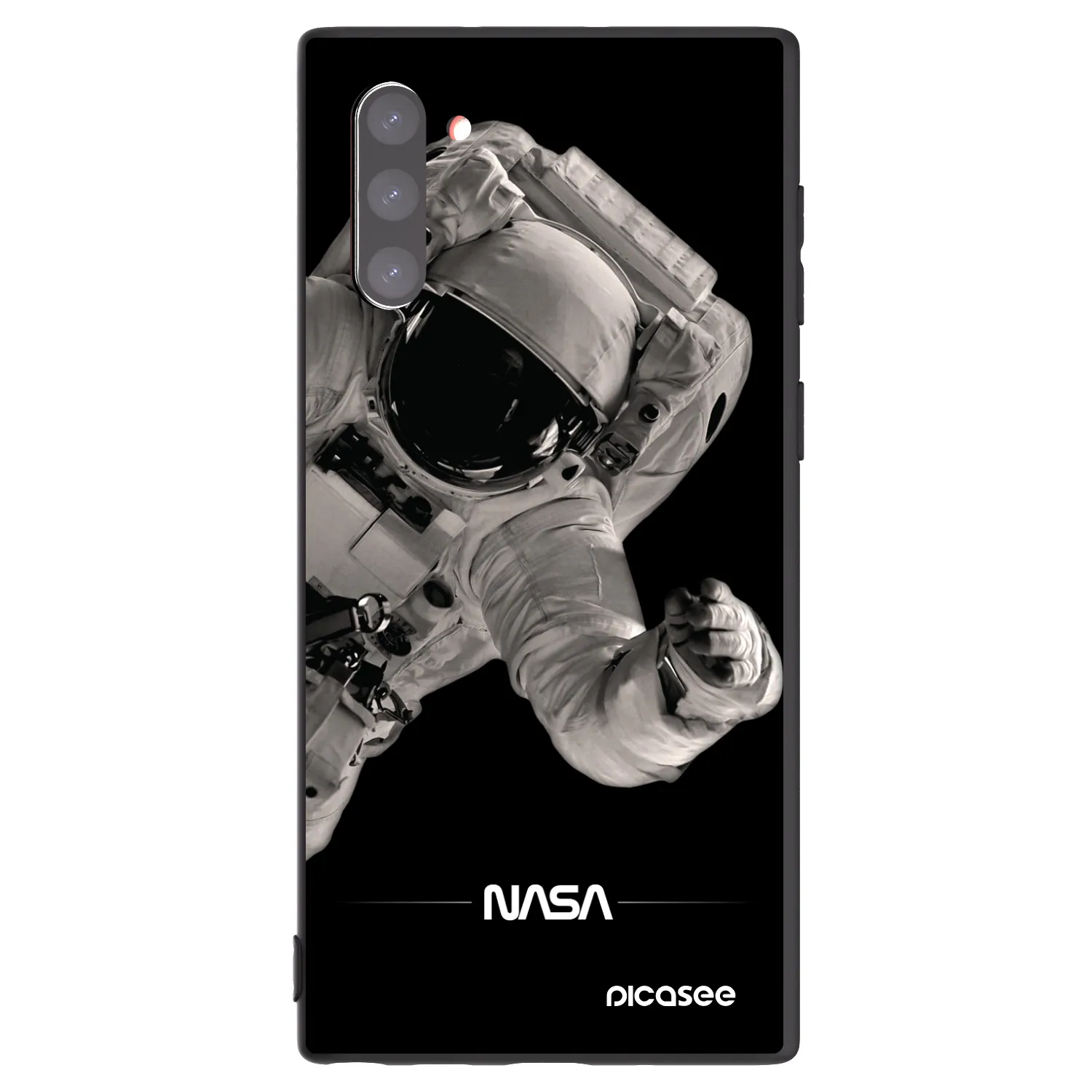 Picasee Μαύρη θήκη σιλικόνης για Samsung Galaxy Note 10 N970F - Astronaut Big
