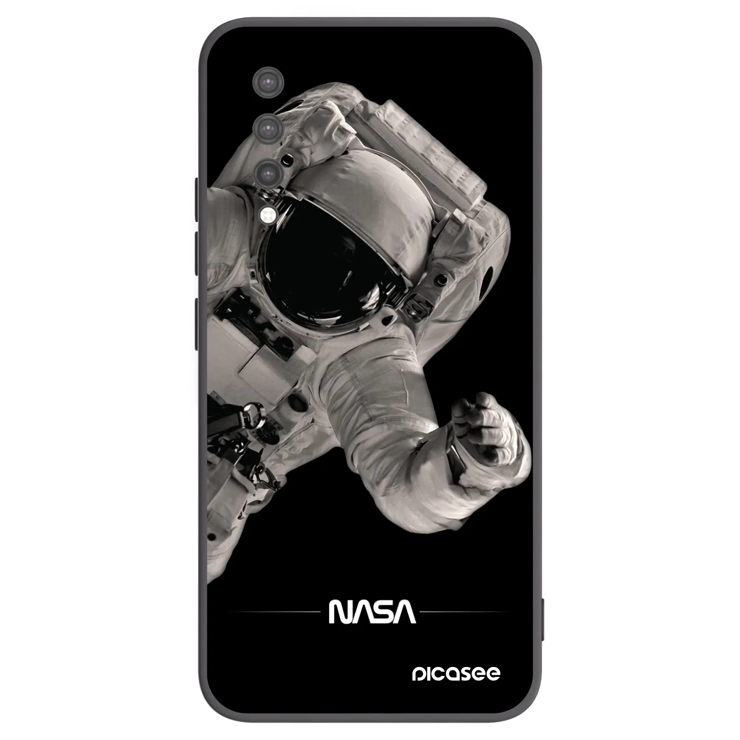 Picasee Μαύρη θήκη σιλικόνης για Xiaomi Mi 9 Lite - Astronaut Big