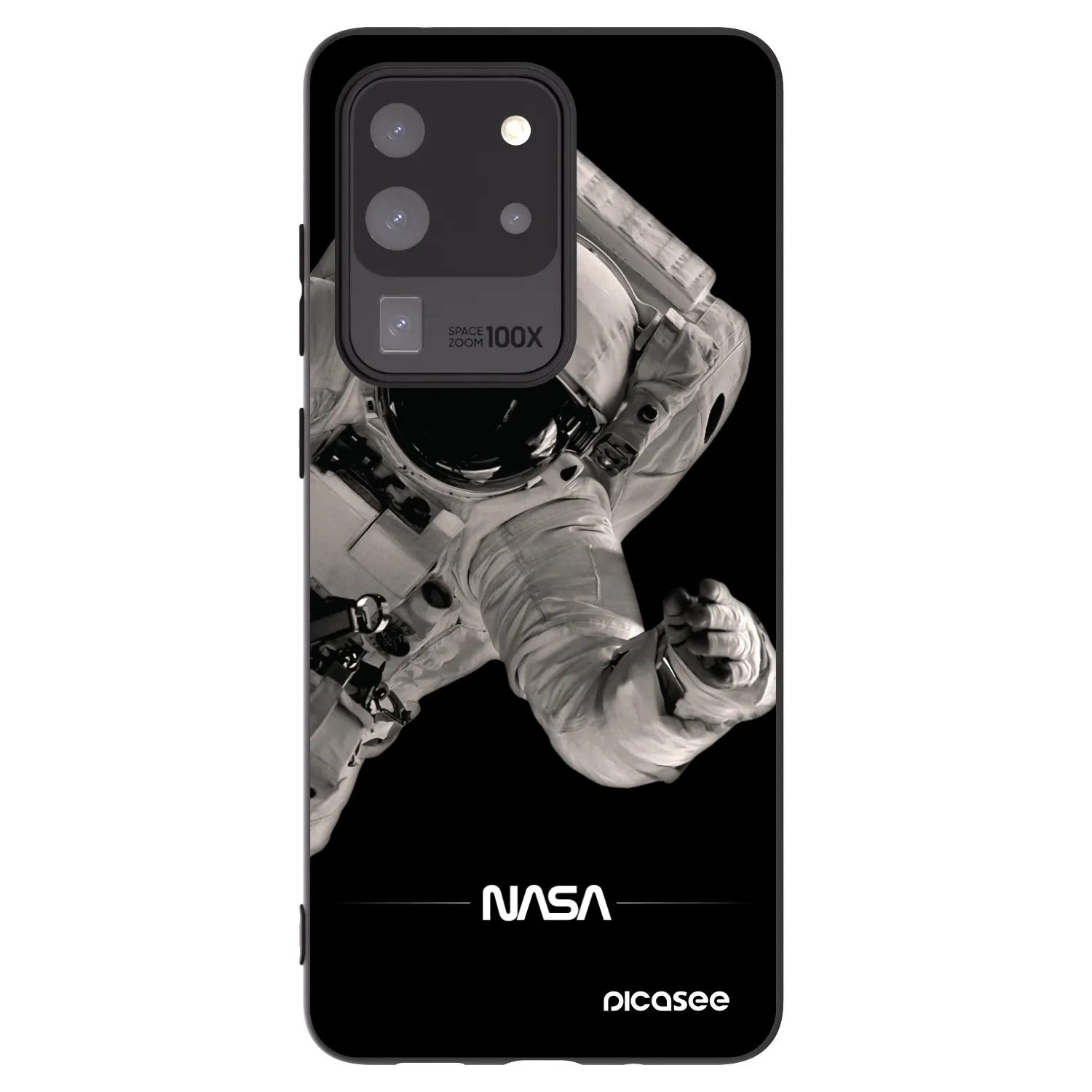 Picasee Μαύρη θήκη σιλικόνης για Samsung Galaxy S20 Ultra 5G G988F - Astronaut Big