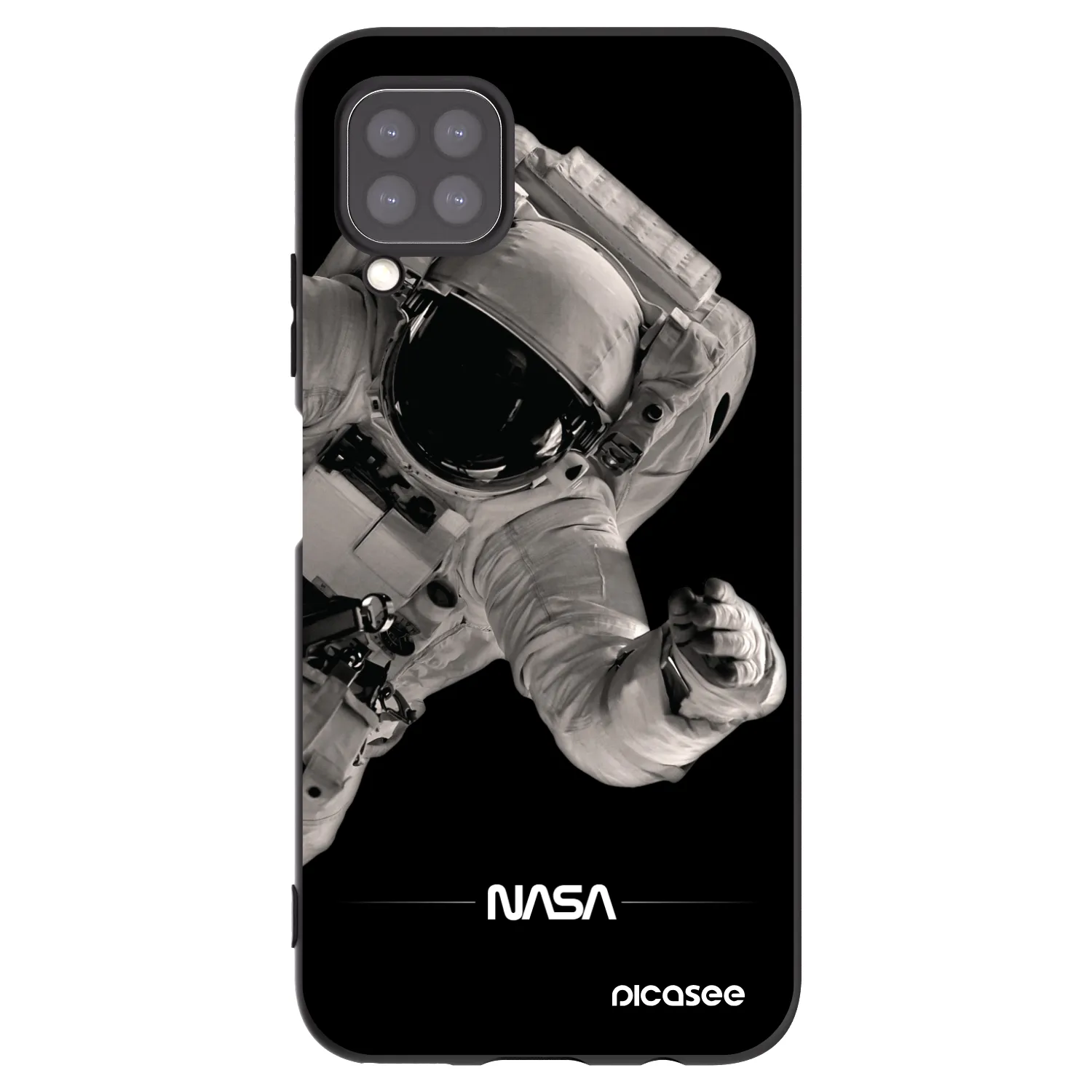 Picasee Μαύρη θήκη σιλικόνης για Huawei P40 Lite - Astronaut Big