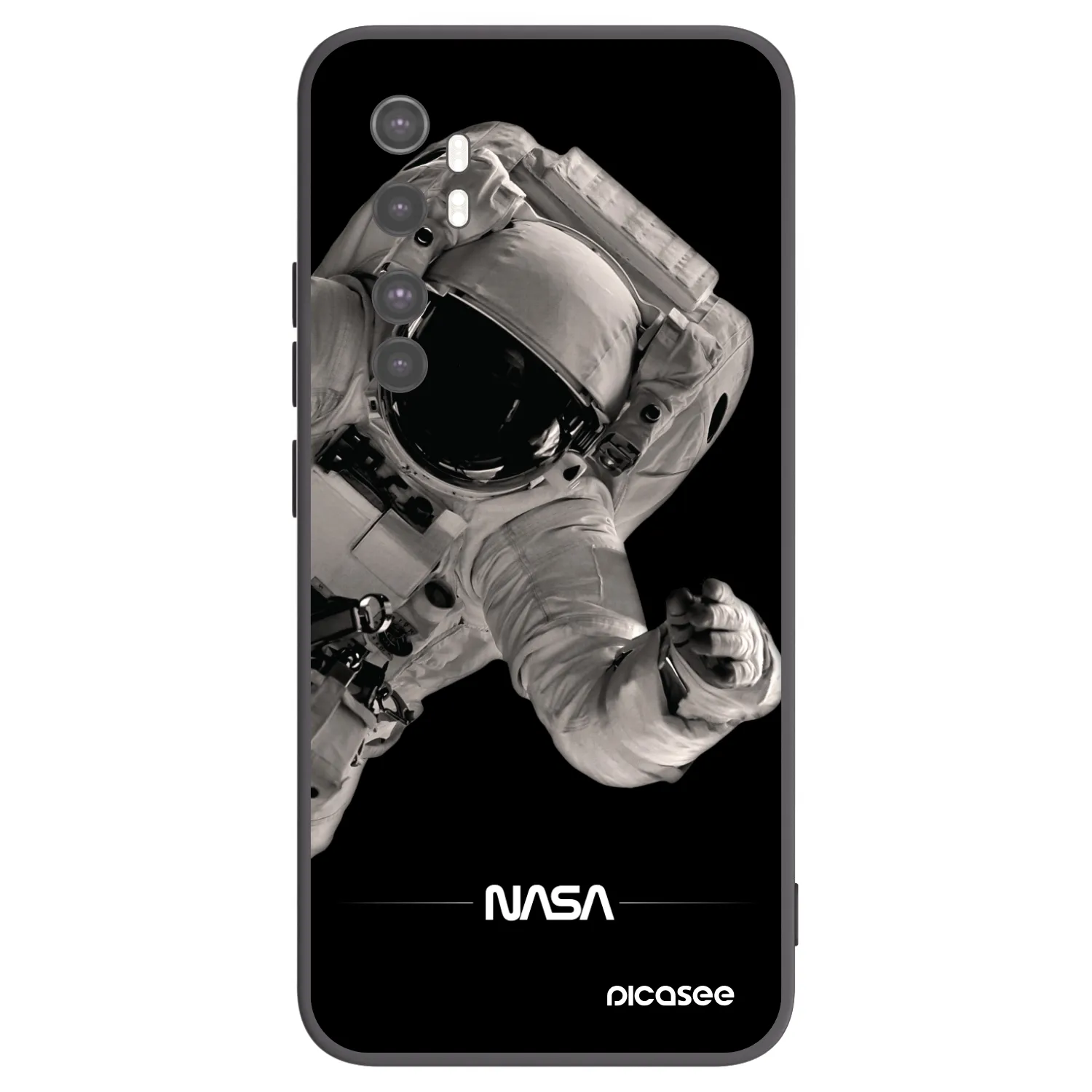 Picasee Μαύρη θήκη σιλικόνης για Xiaomi Mi Note 10 Lite - Astronaut Big