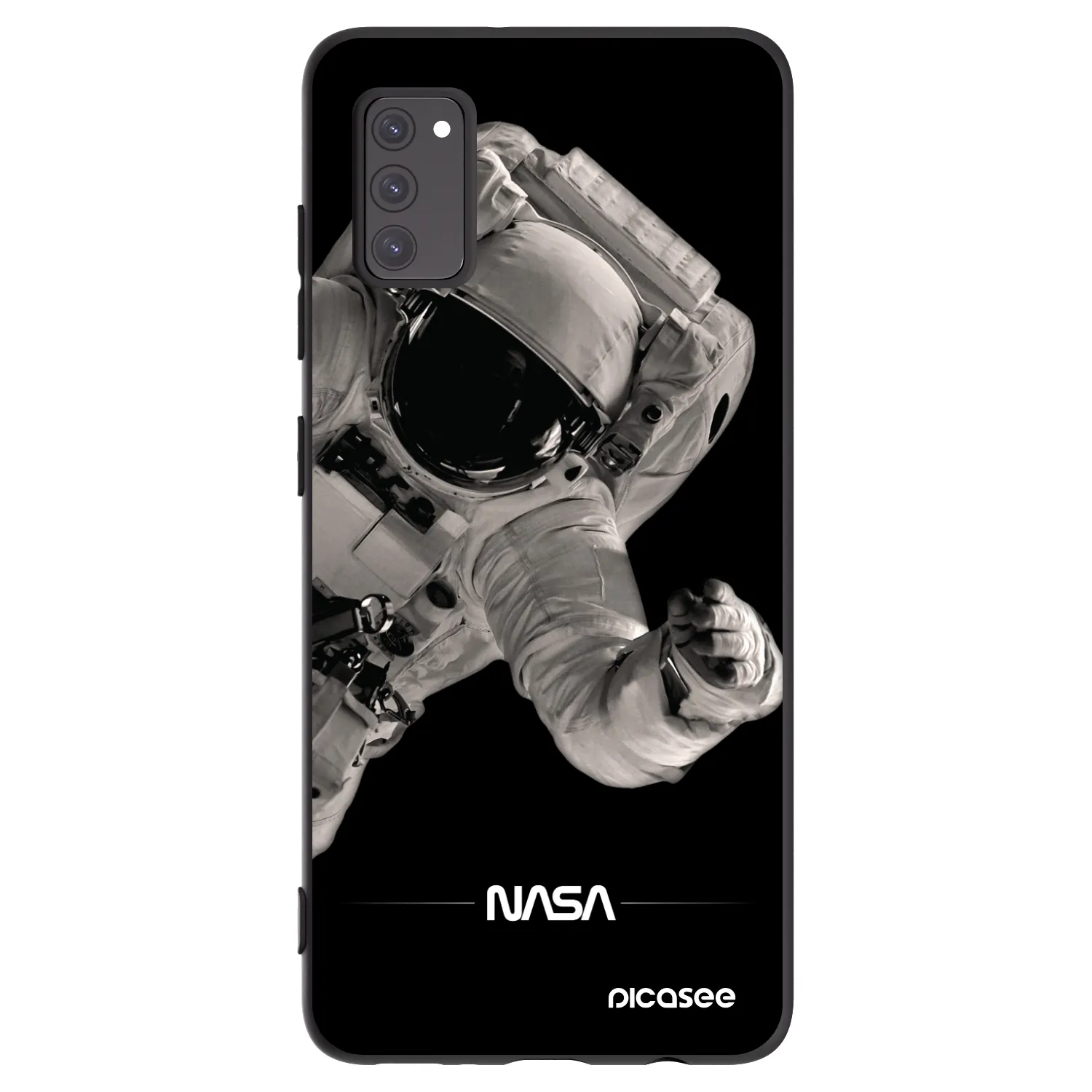 Picasee Μαύρη θήκη σιλικόνης για Samsung Galaxy A41 A415F - Astronaut Big