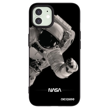 Picasee Μαύρη θήκη σιλικόνης για Apple iPhone 12 - Astronaut Big
