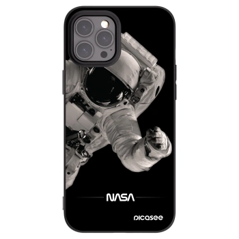 Picasee Μαύρη θήκη σιλικόνης για Apple iPhone 12 Pro Max - Astronaut Big