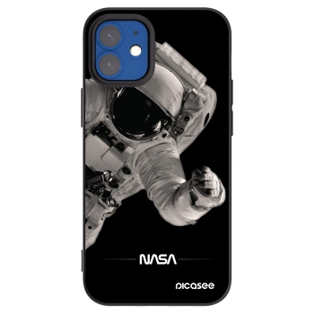 Picasee Μαύρη θήκη σιλικόνης για Apple iPhone 12 mini - Astronaut Big