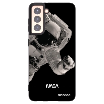 Picasee Μαύρη θήκη σιλικόνης για Samsung Galaxy S21 5G G991B - Astronaut Big