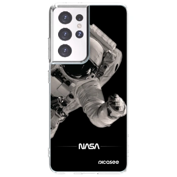 Picasee διαφανής θήκη σιλικόνης Samsung Galaxy S21 Ultra 5G G998B - Astronaut Big